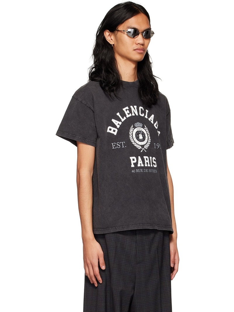 BALENCIAGA Black College 1917 T-Shirt outlook