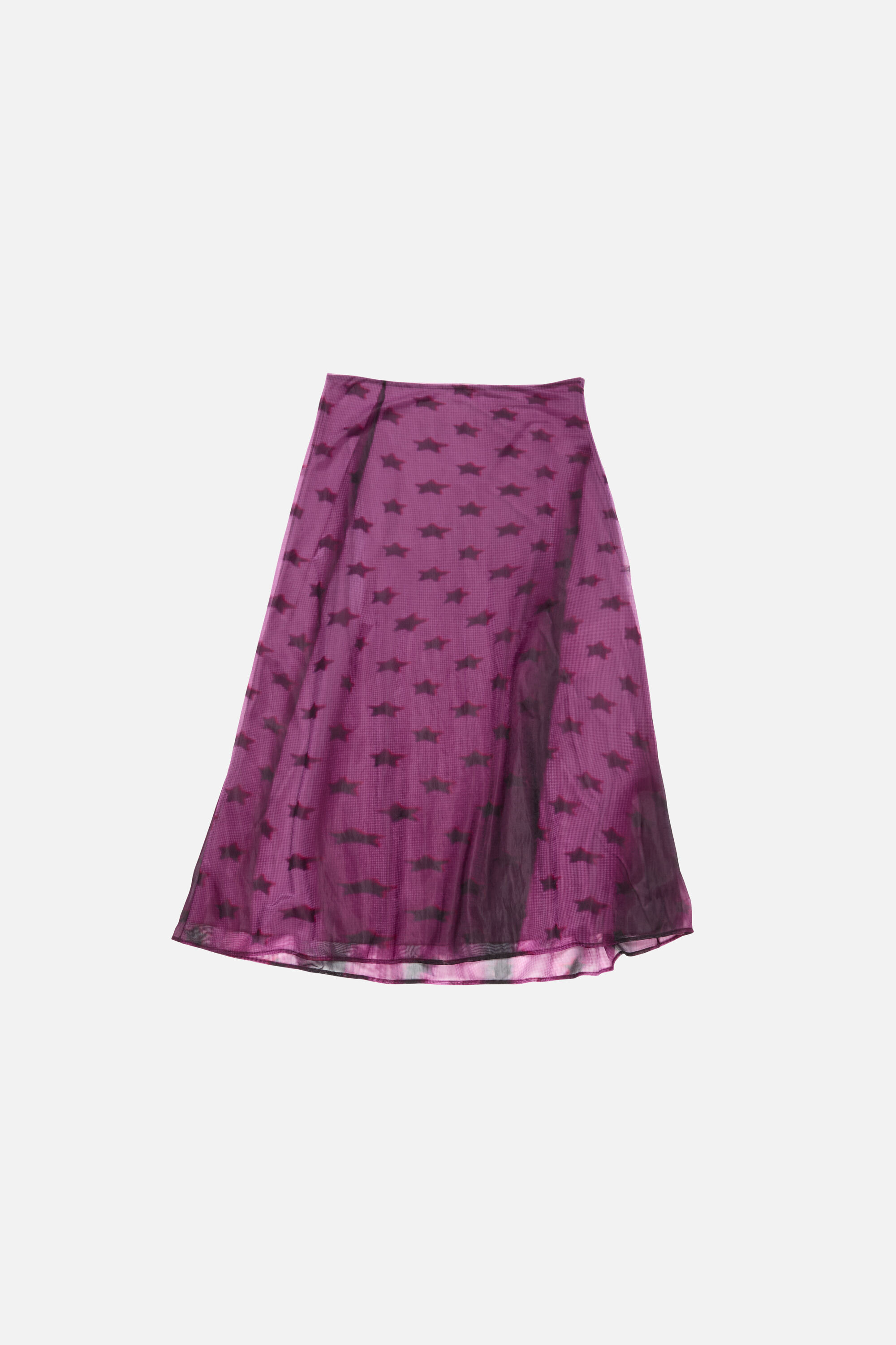 Midi print skirt - Bright purple - 6