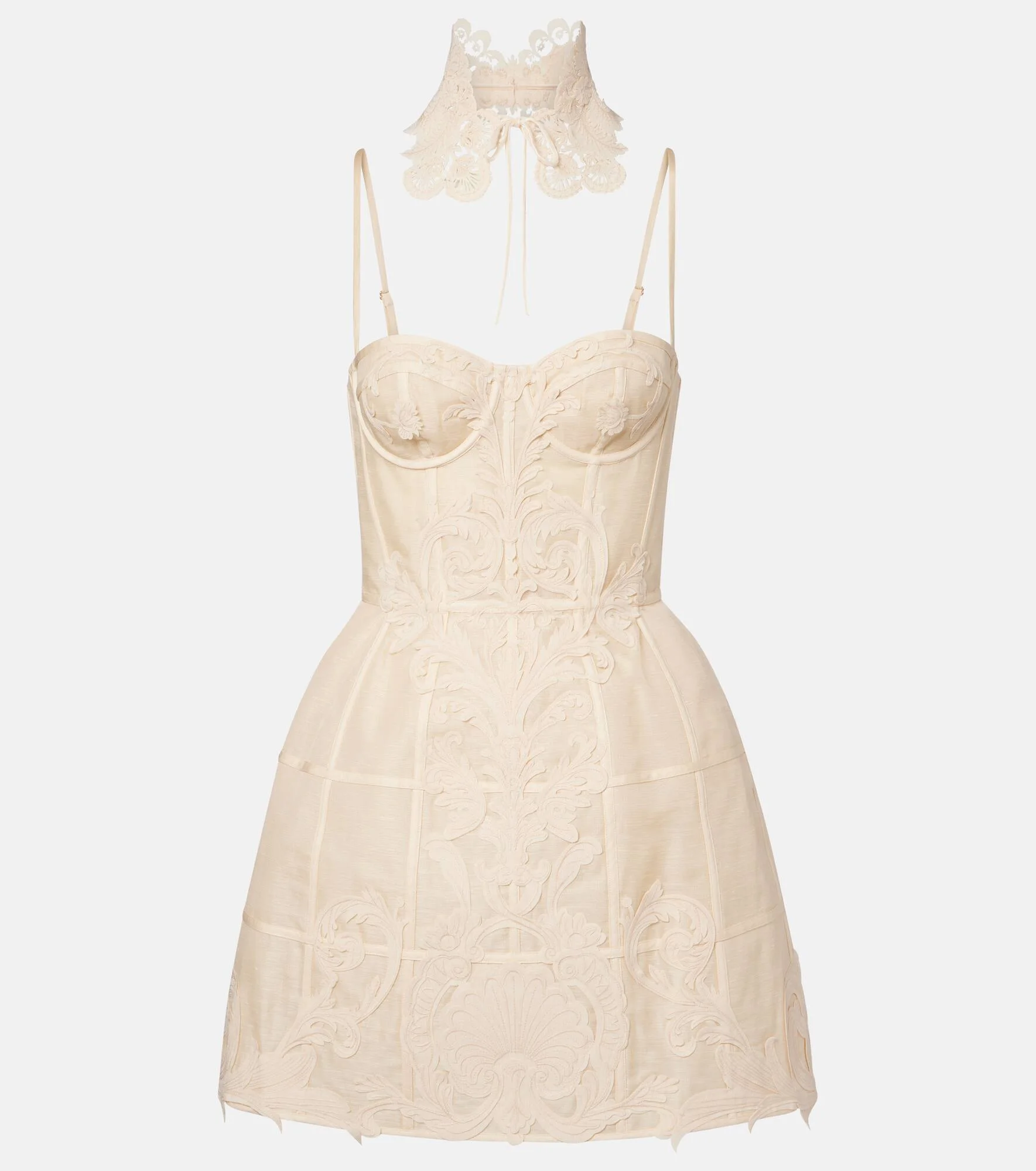 Rebellion linen and silk bustier dress - 1