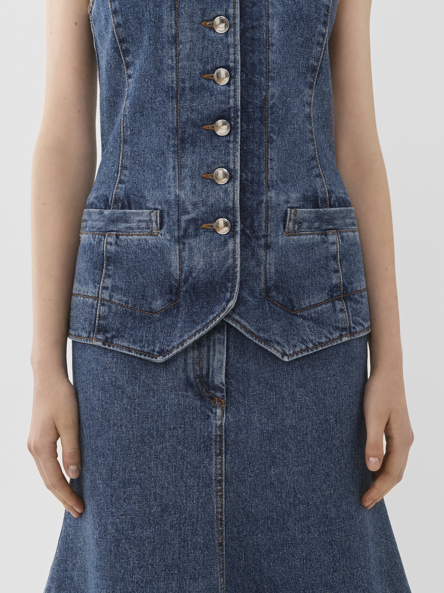 DENIM MIDI DRESS - 5