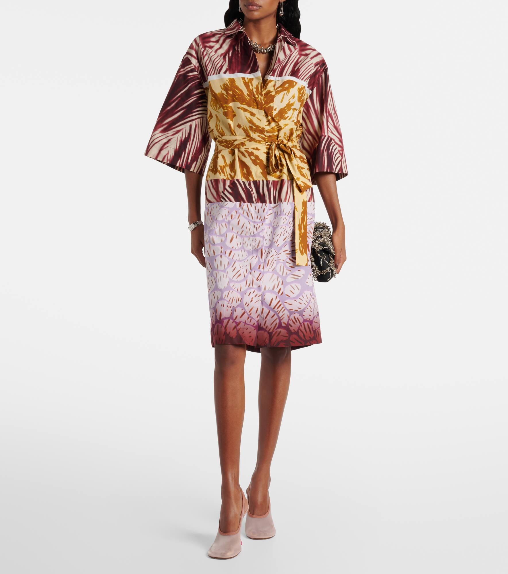 Printed cotton poplin shirt dress - 2