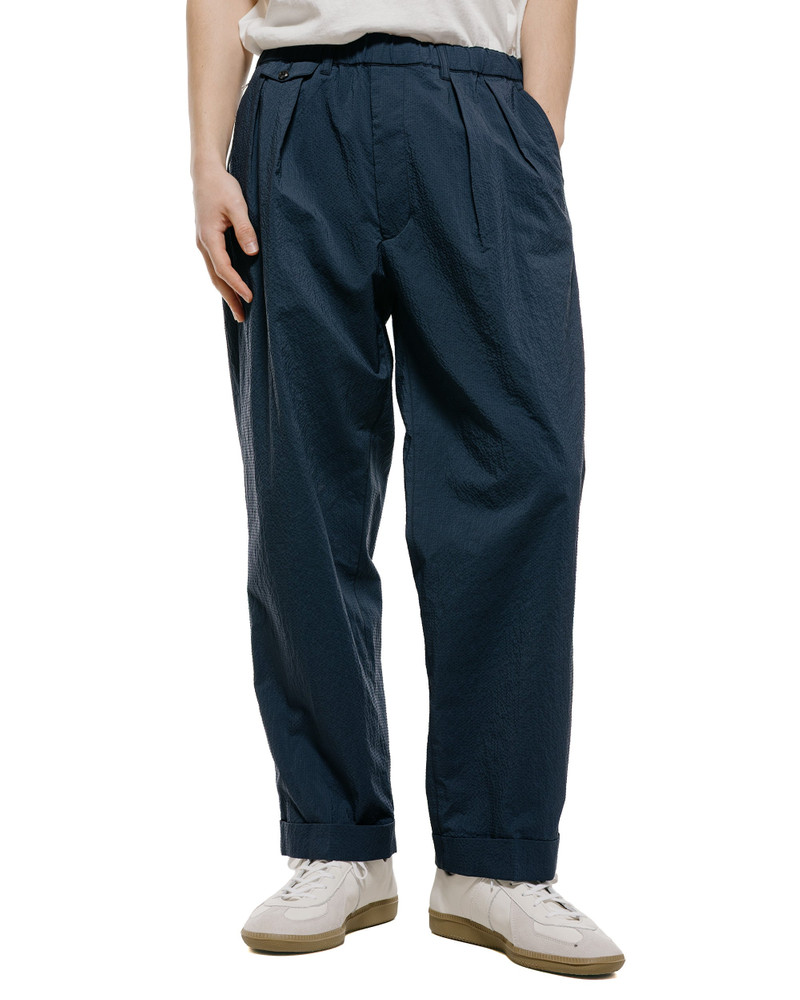 BEAMS PLUS 2Pleats Anywhere(wear) Seersucker Navy outlook
