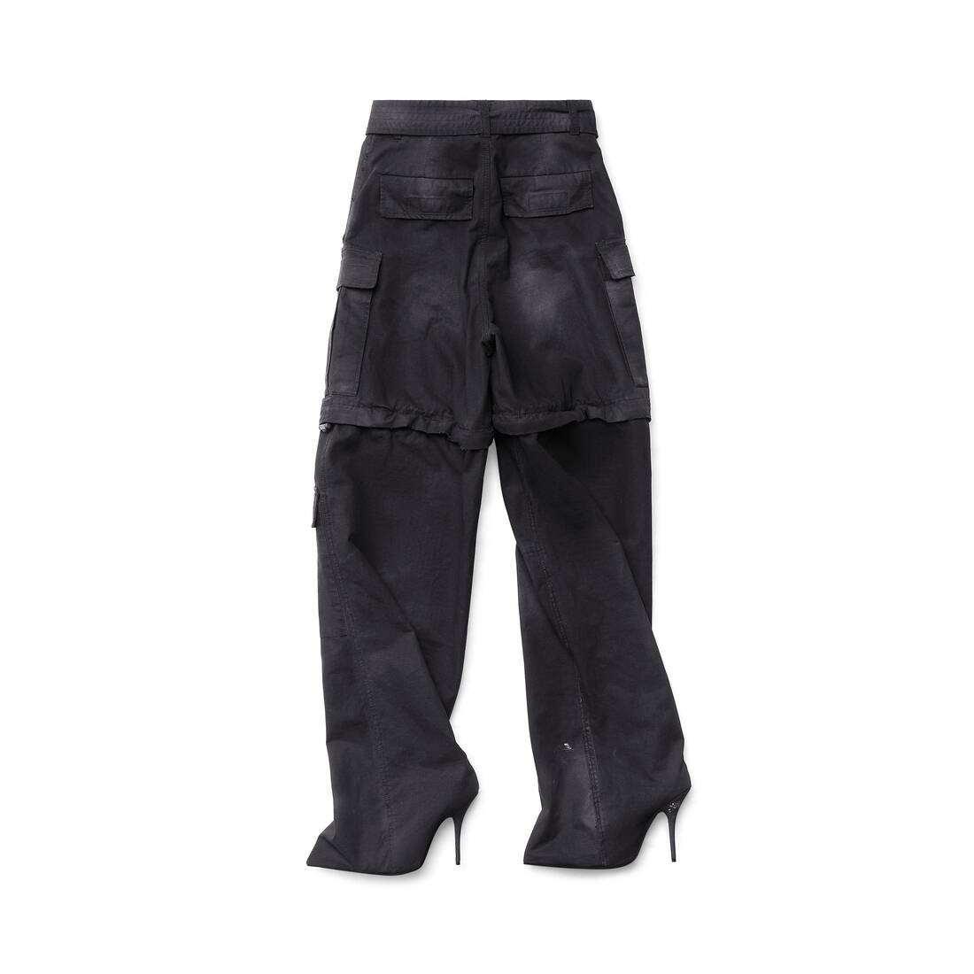 Women's Balenciaga Knife Cargo Pantashoes in Black - 6
