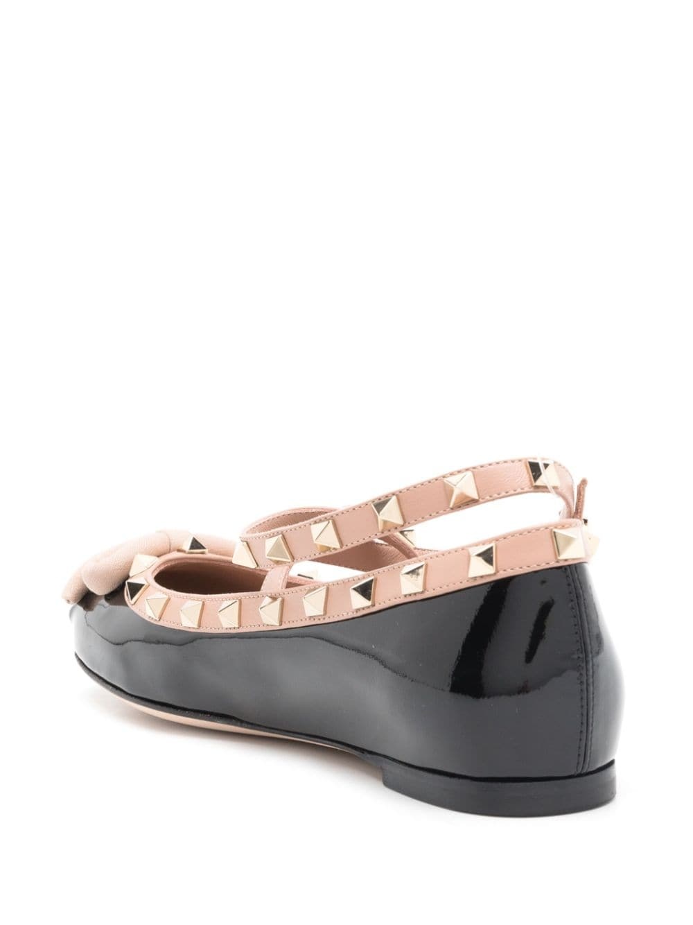 Rockstud bow-detailing ballerina shes - 3