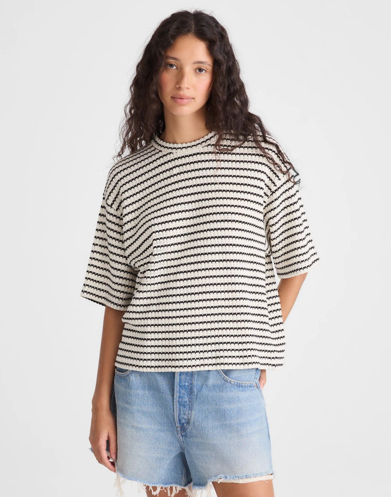 The Boxy Crop Tee in Allday Jersey 2