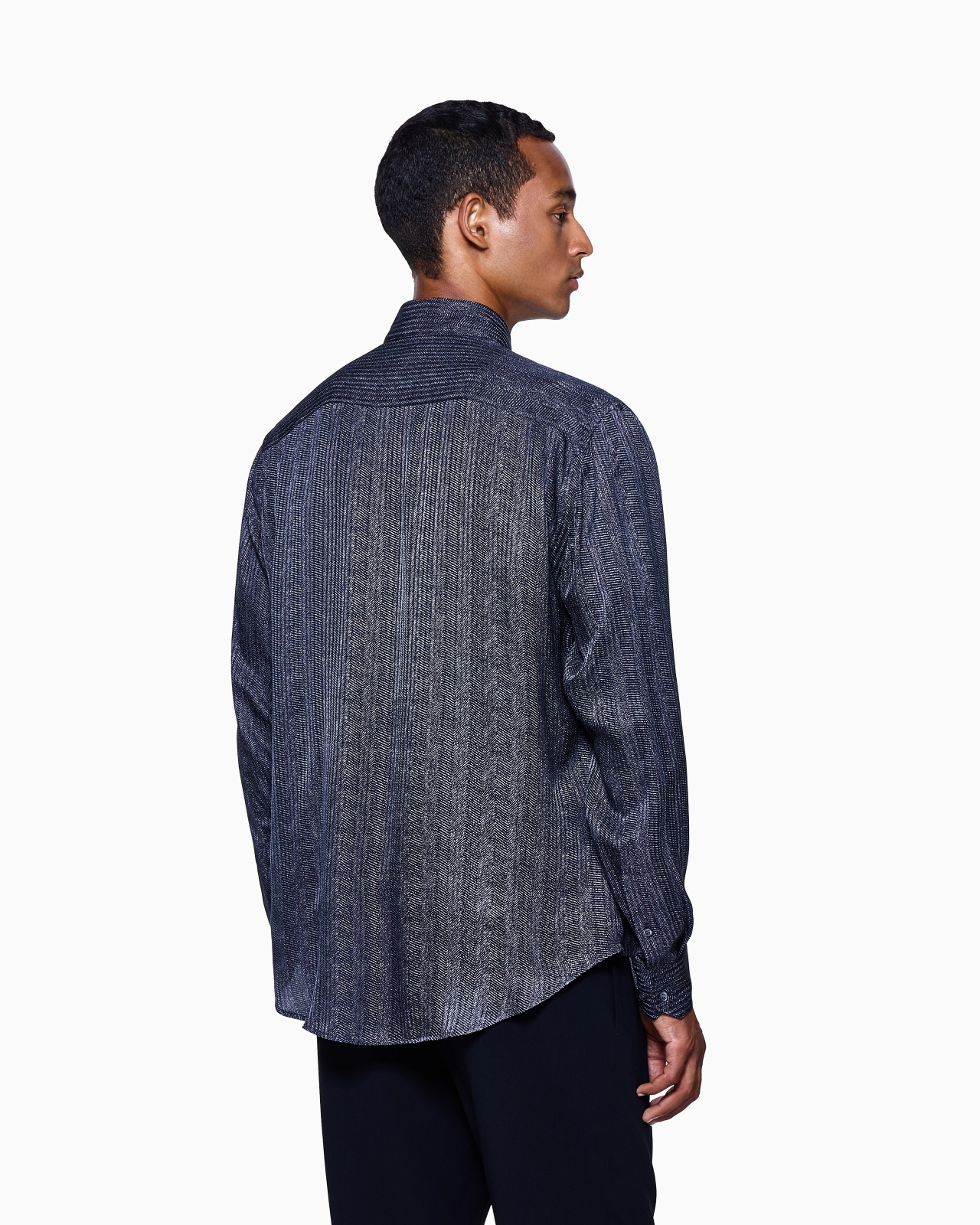 REGULAR-FIT PRINTED VISCOSE AND SILK SHIRT - 3