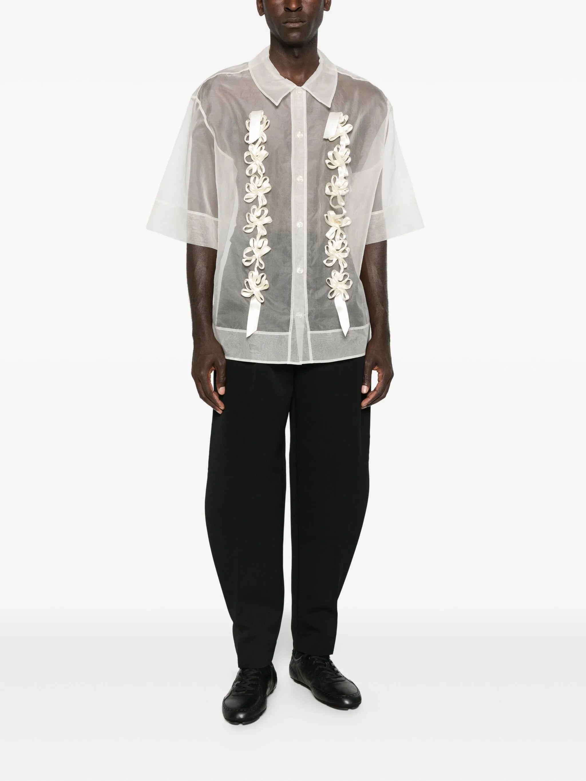 floral-ribbon shirt - 2