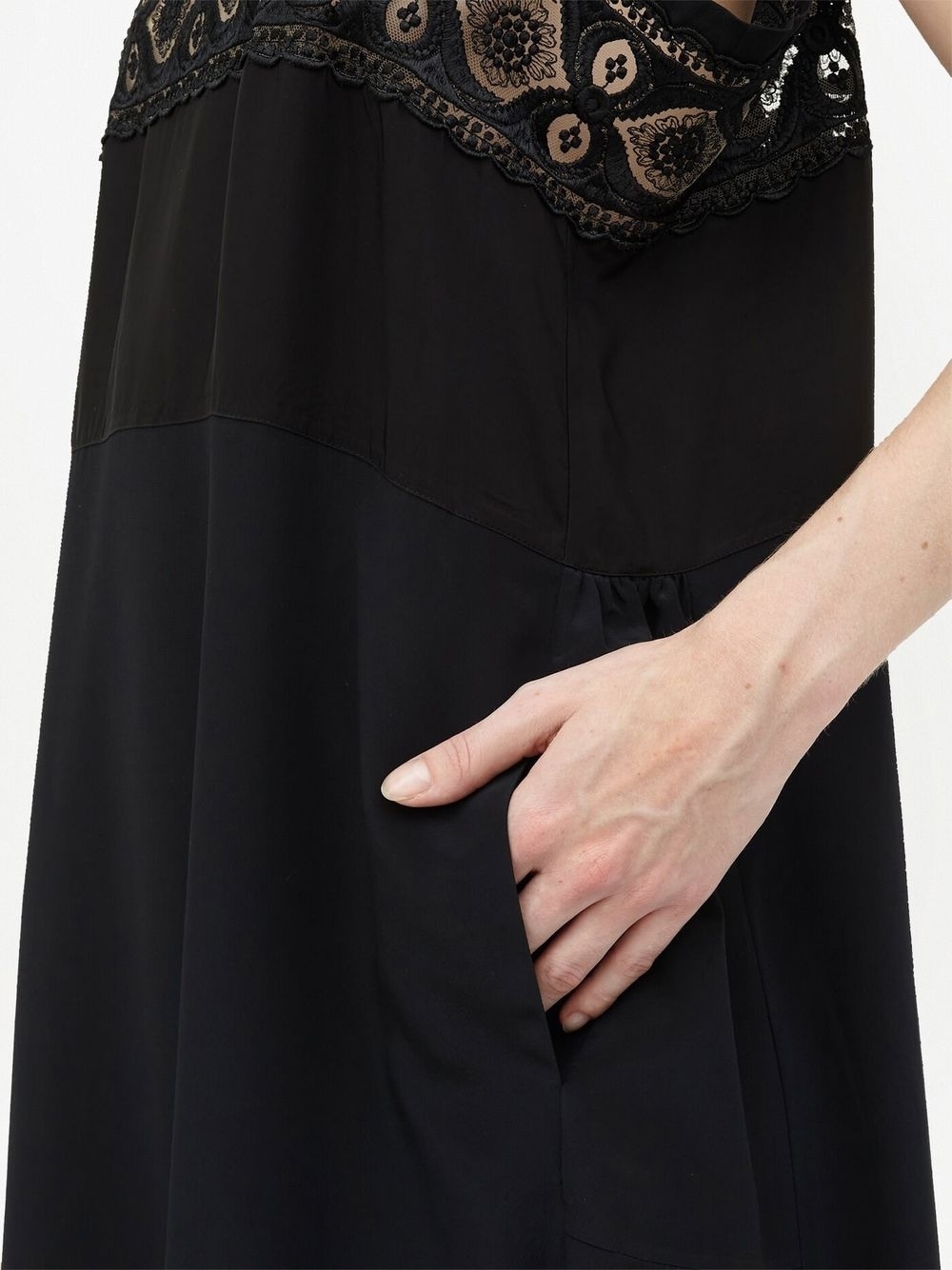 embroidered midi dress - 6