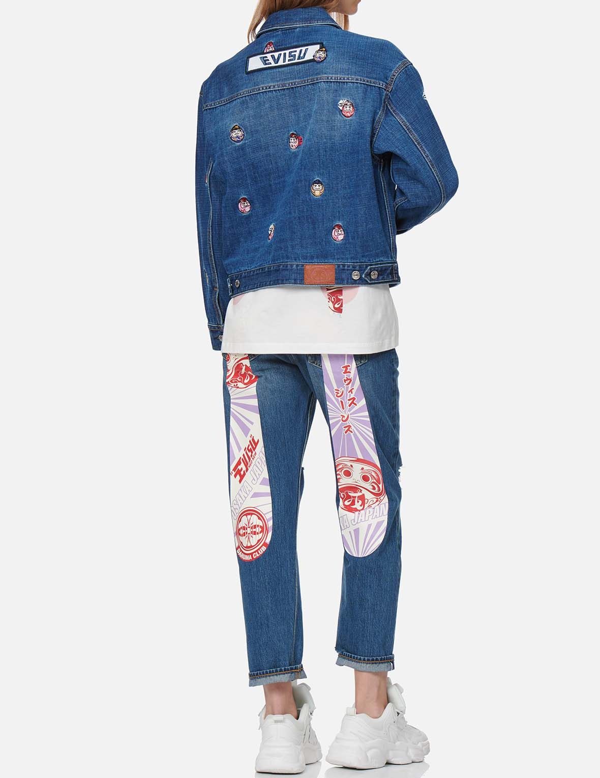 ALLOVER DARUMA EMBROIDERED DENIM JACKET - 6