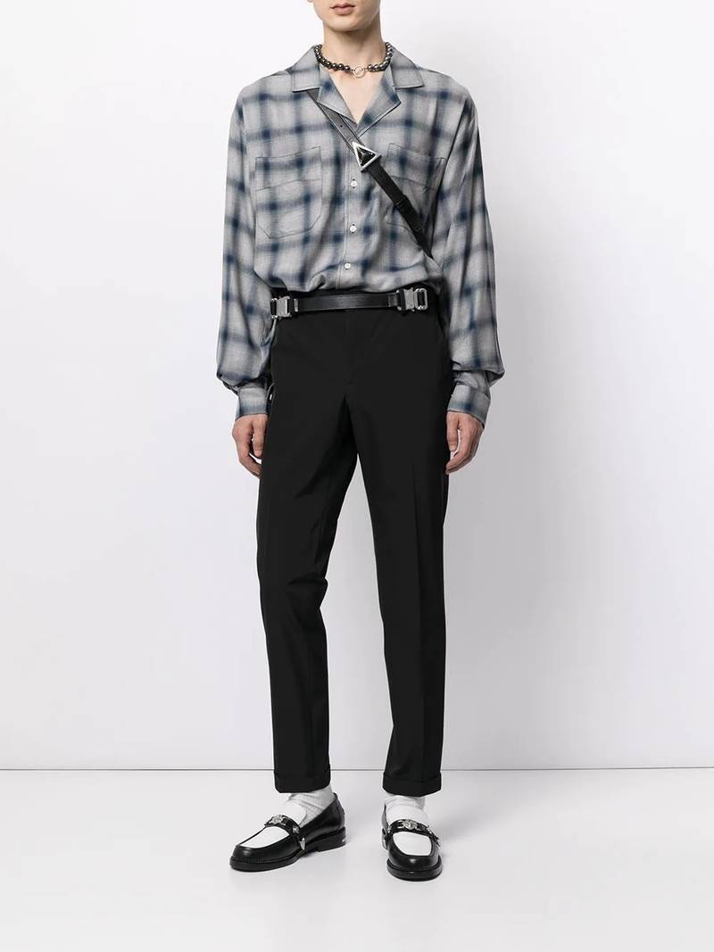 Rhude check-print buttoned shirt outlook