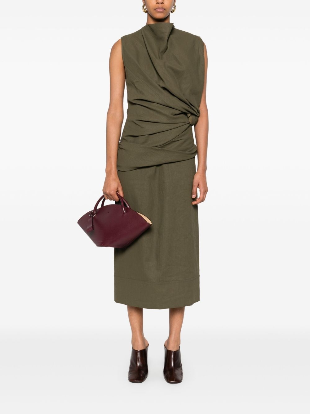 draped maxi dress - 2