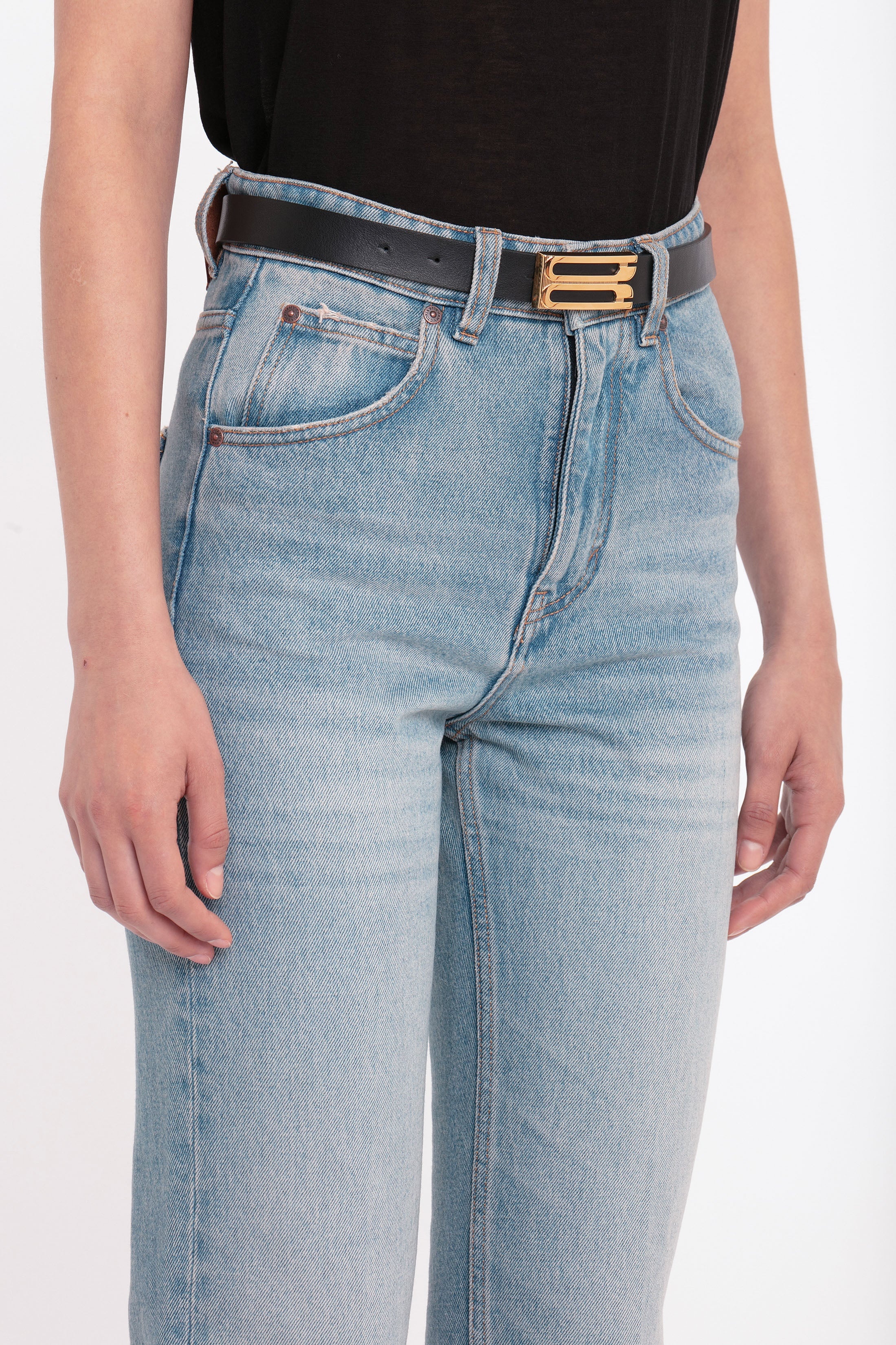 Julia High Waisted Jean In Pale Blue Wash - 5