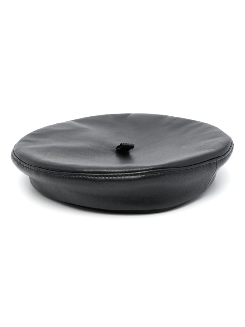 Ruslan Baginskiy Smooth-grain Leather Beret 1