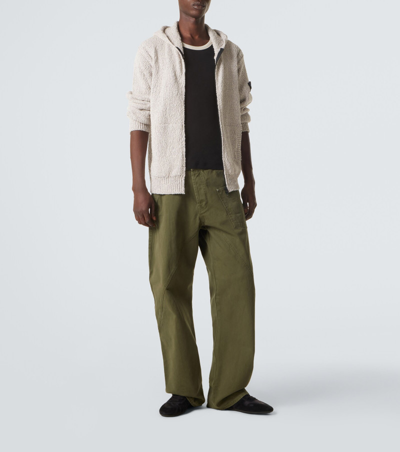 Stone Island Compass cotton zip-up hoodie outlook