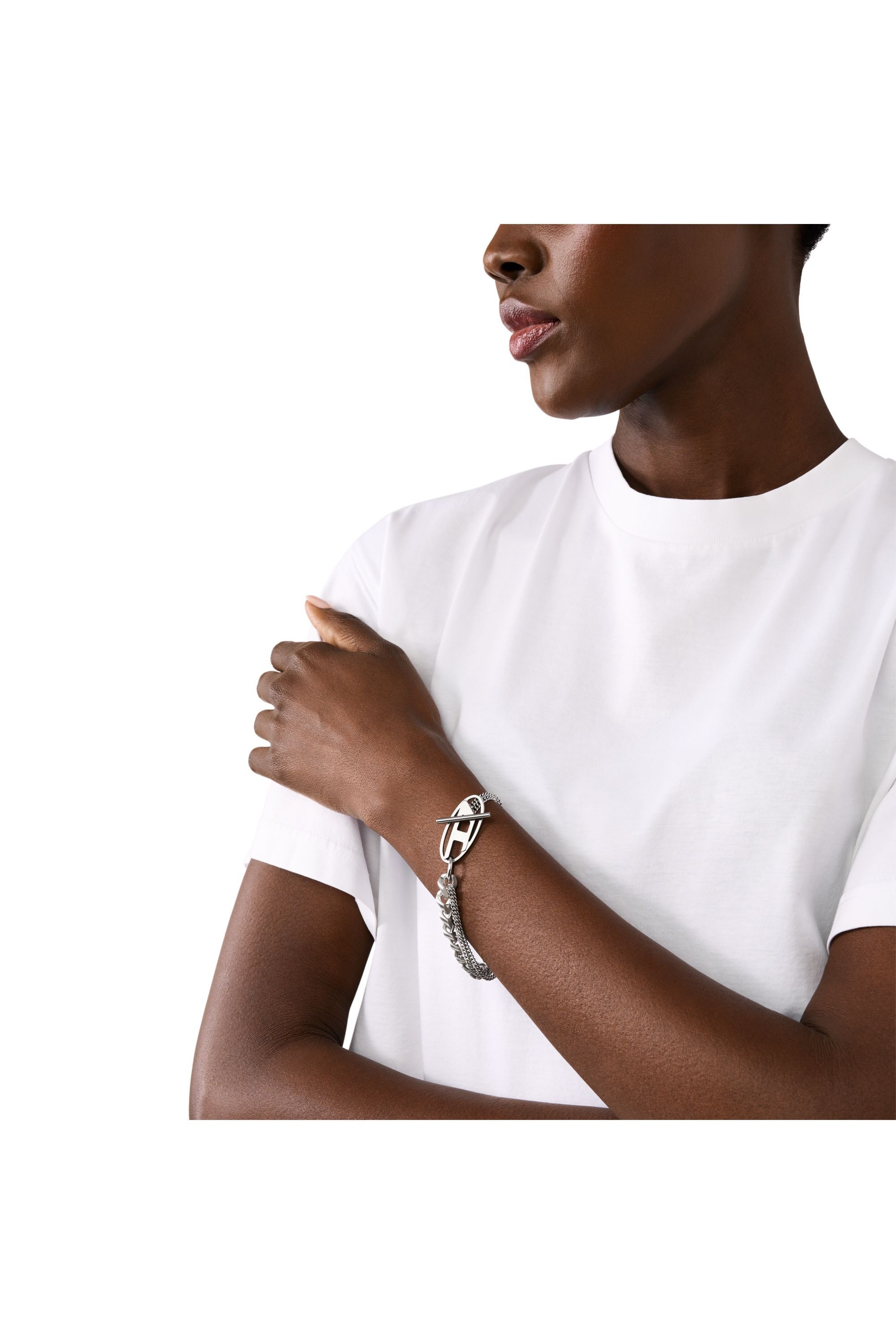 【DIESEL】Dx1550040 Jewel Women's Stainless Steel Chain Bracelet | Silver | Diesel