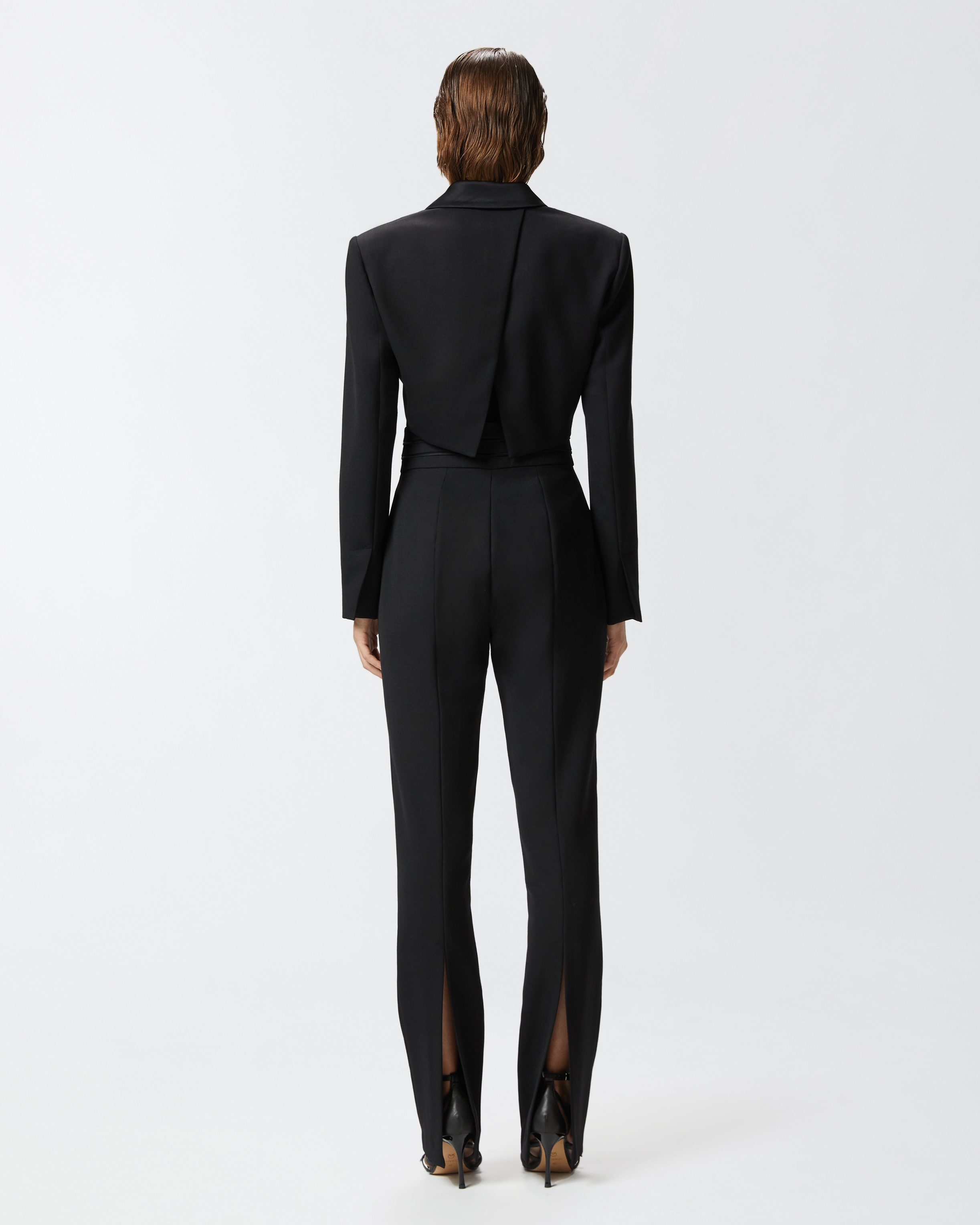 SPENCER SHORT JACKET WITH SATIN LAPELS - 4