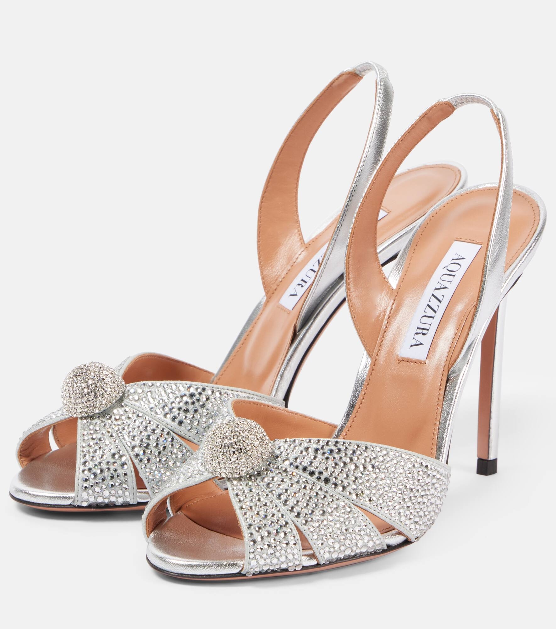 Italian Flirt 105 metallic leather sandals - 4