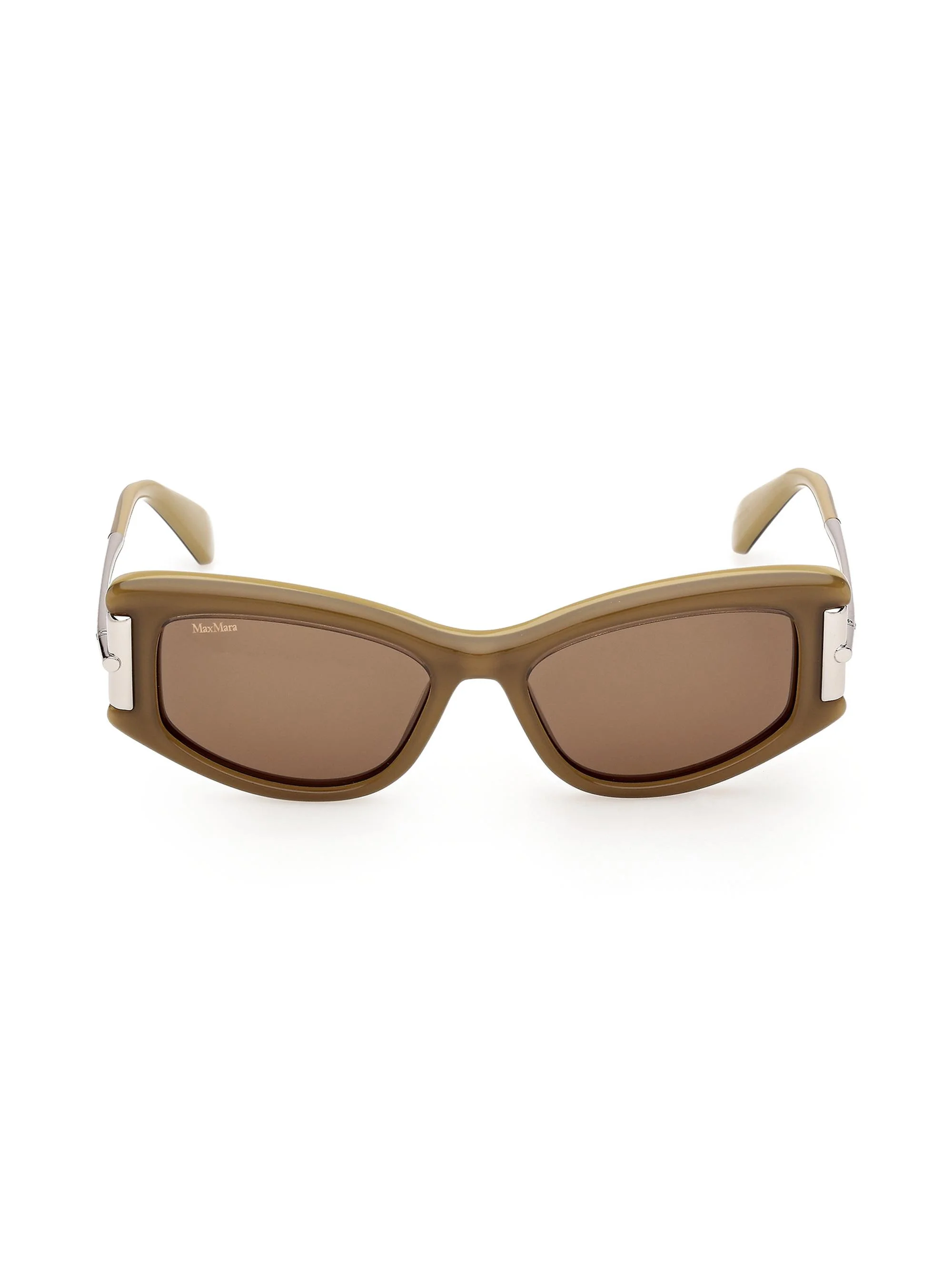Women's 52MM Rectangular Sunglasses - Silver Brown - 1