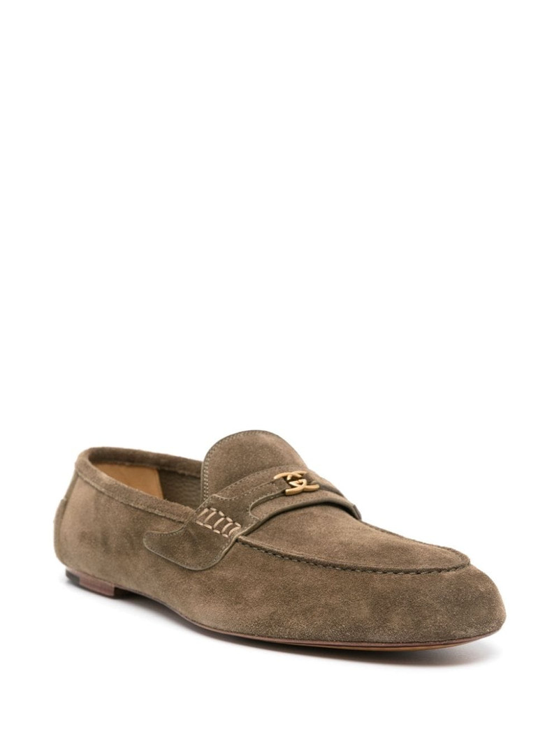 GUCCI Interlocking G suede loafers outlook