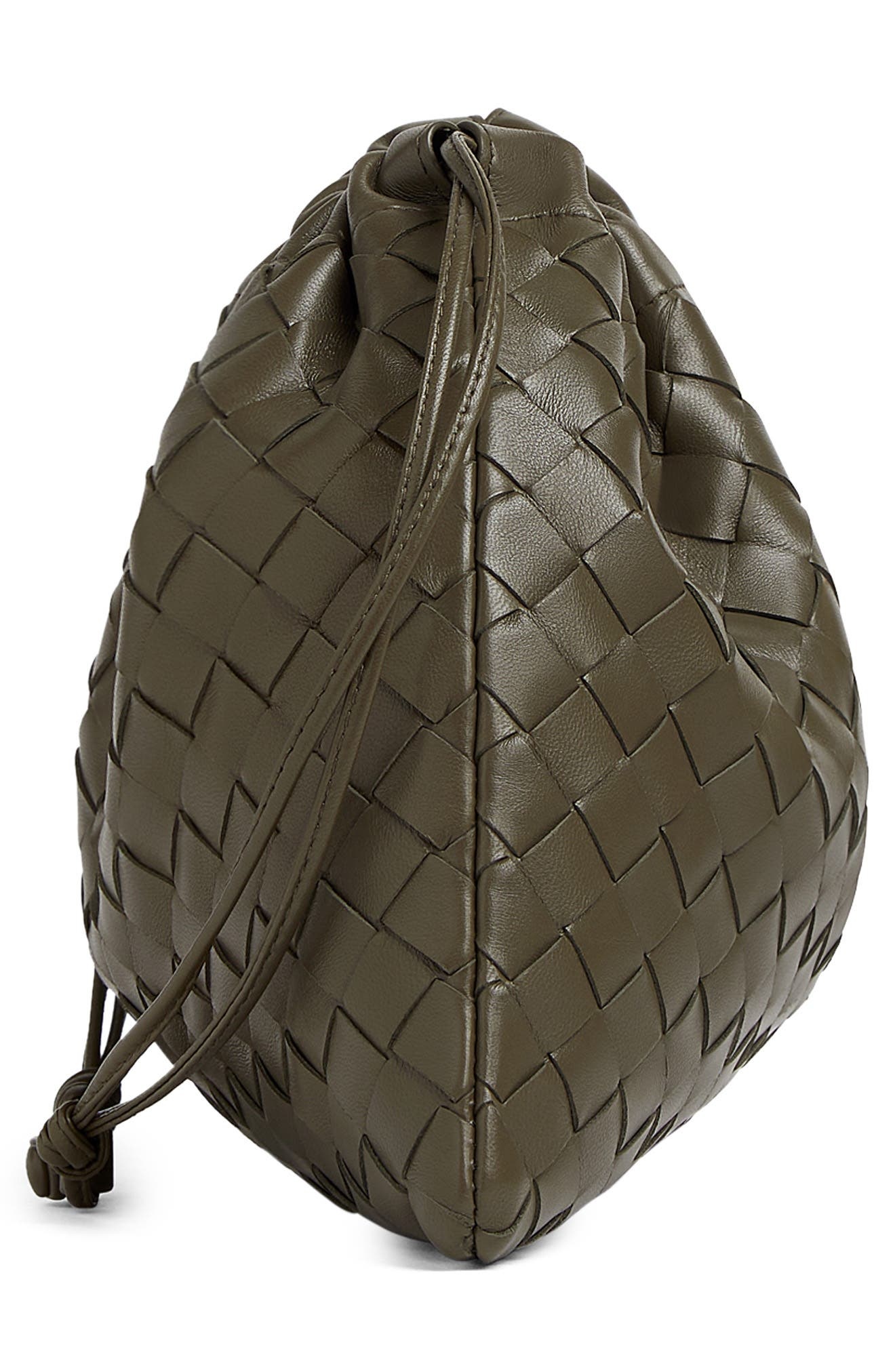 Bottega Veneta Medium Dustbag Intrecciato Leather Shoulder Bag in 3228 Cypress-Gold at Nordstrom - 6