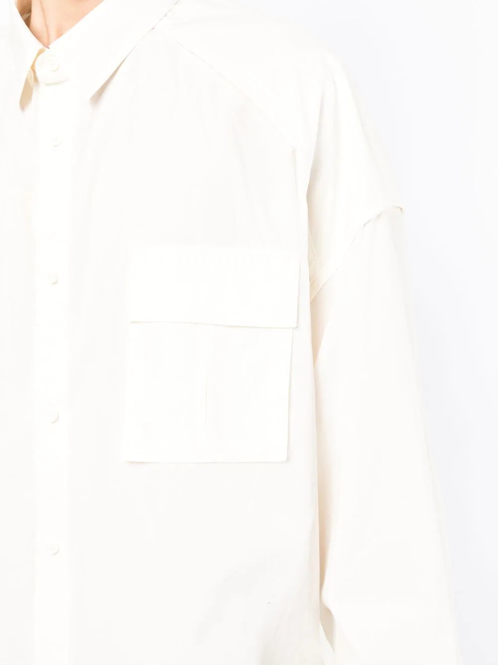 chest flap-pocket detail shirt - 5