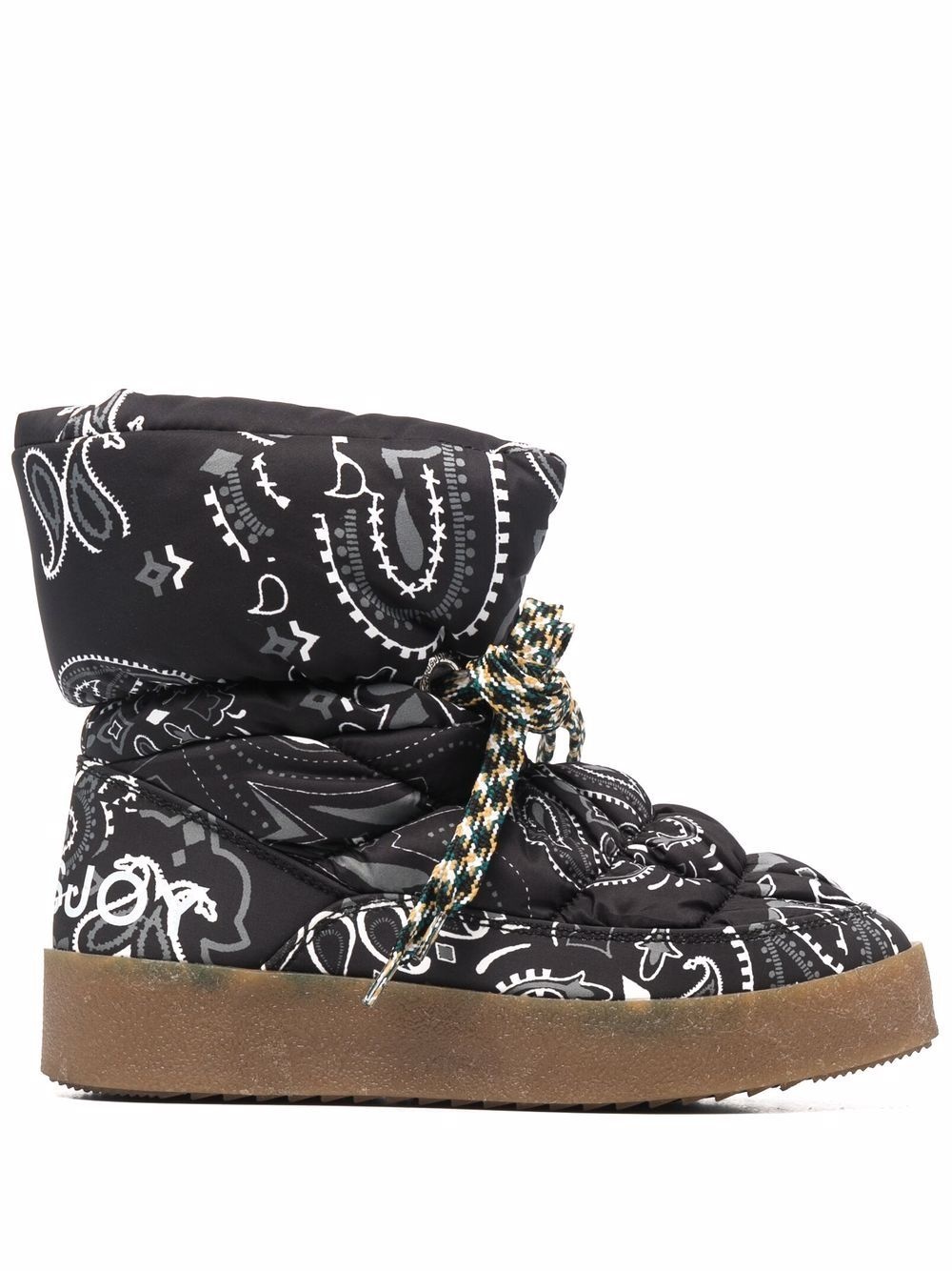 Puff bandana print boots - 1