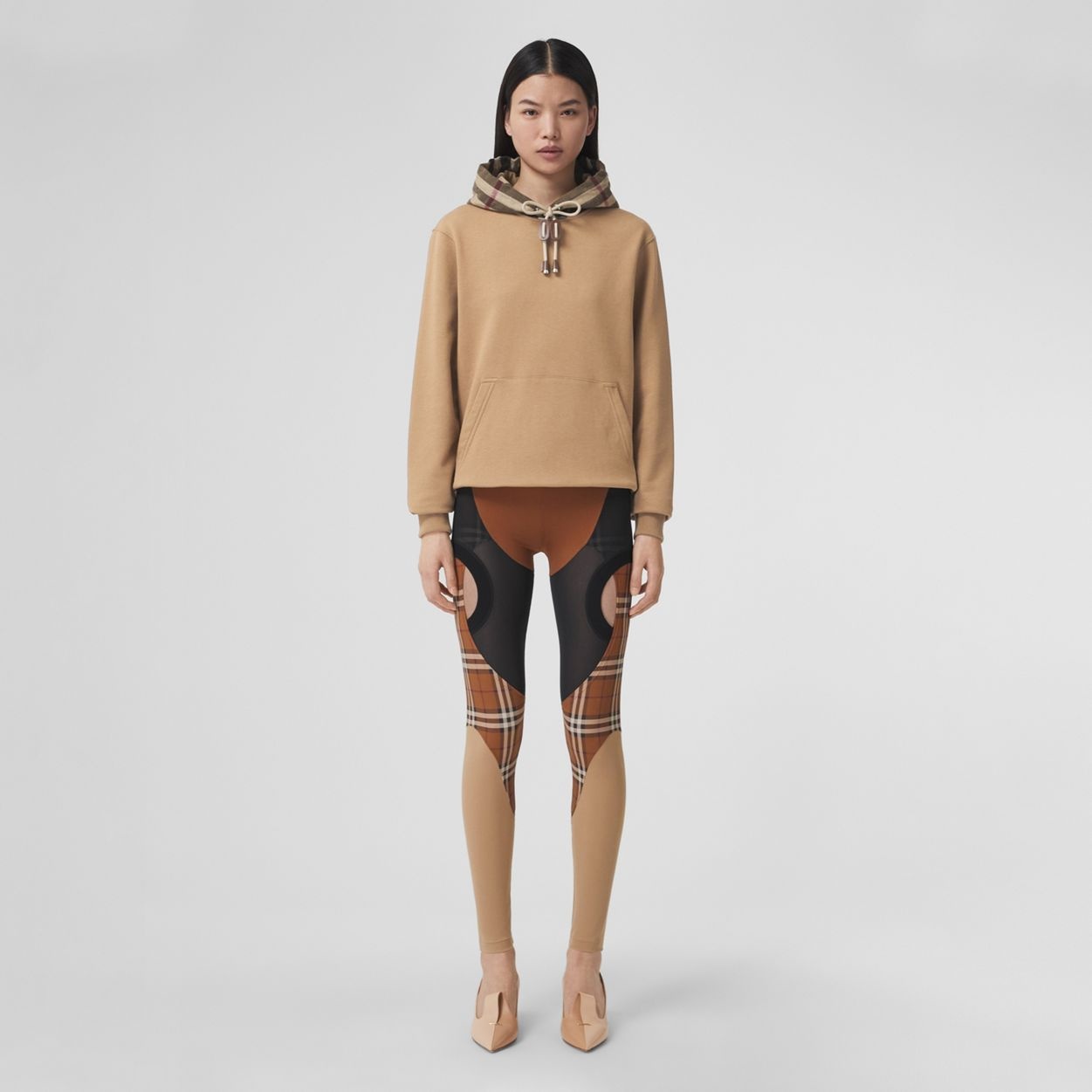 Check Hood Cotton Oversized Hoodie - 5