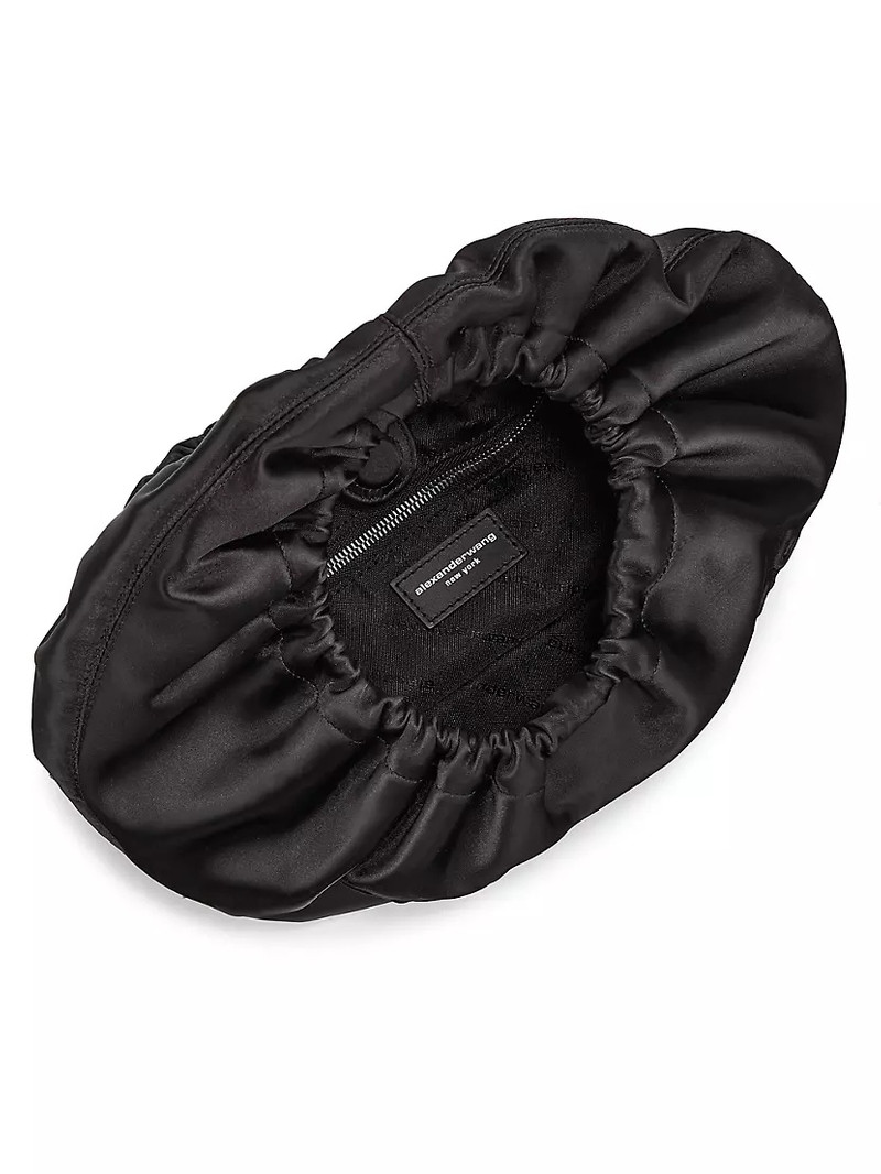 Crescent Small Satin Top-Handle Bag 3
