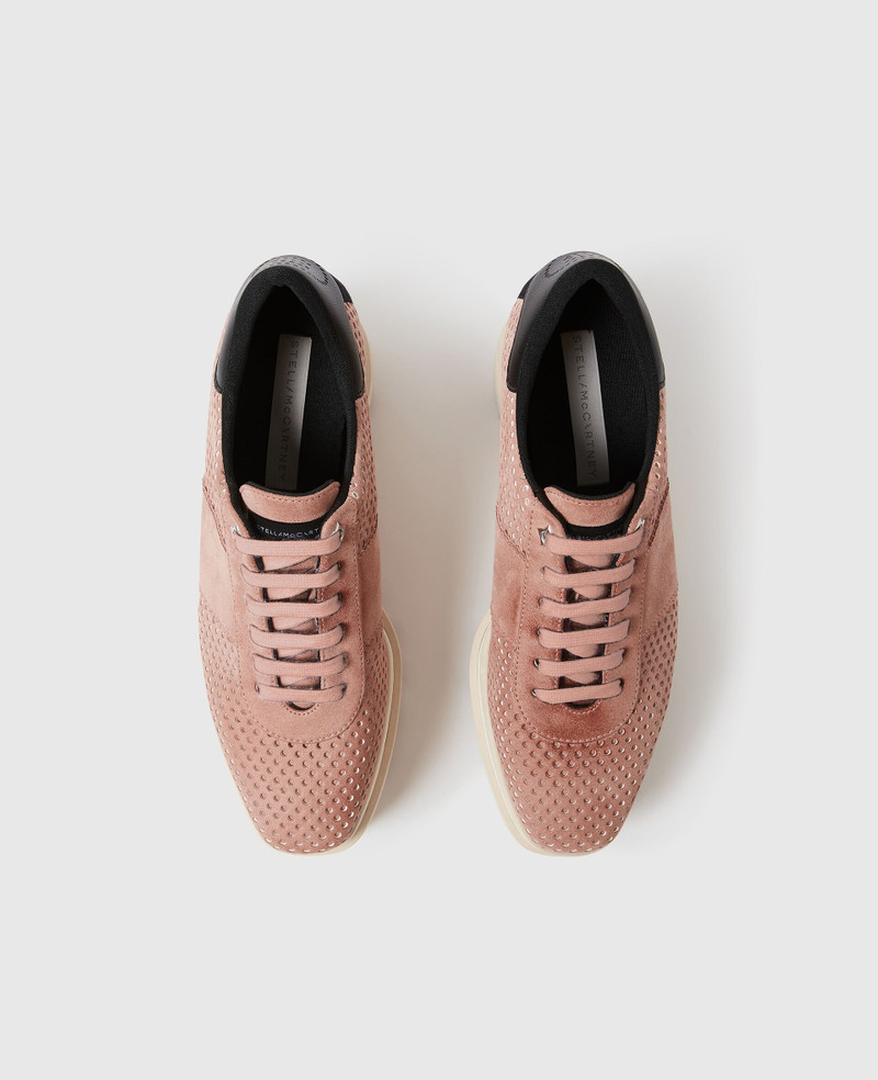 Sneak-Elyse Perforated Platform Sneakers 5