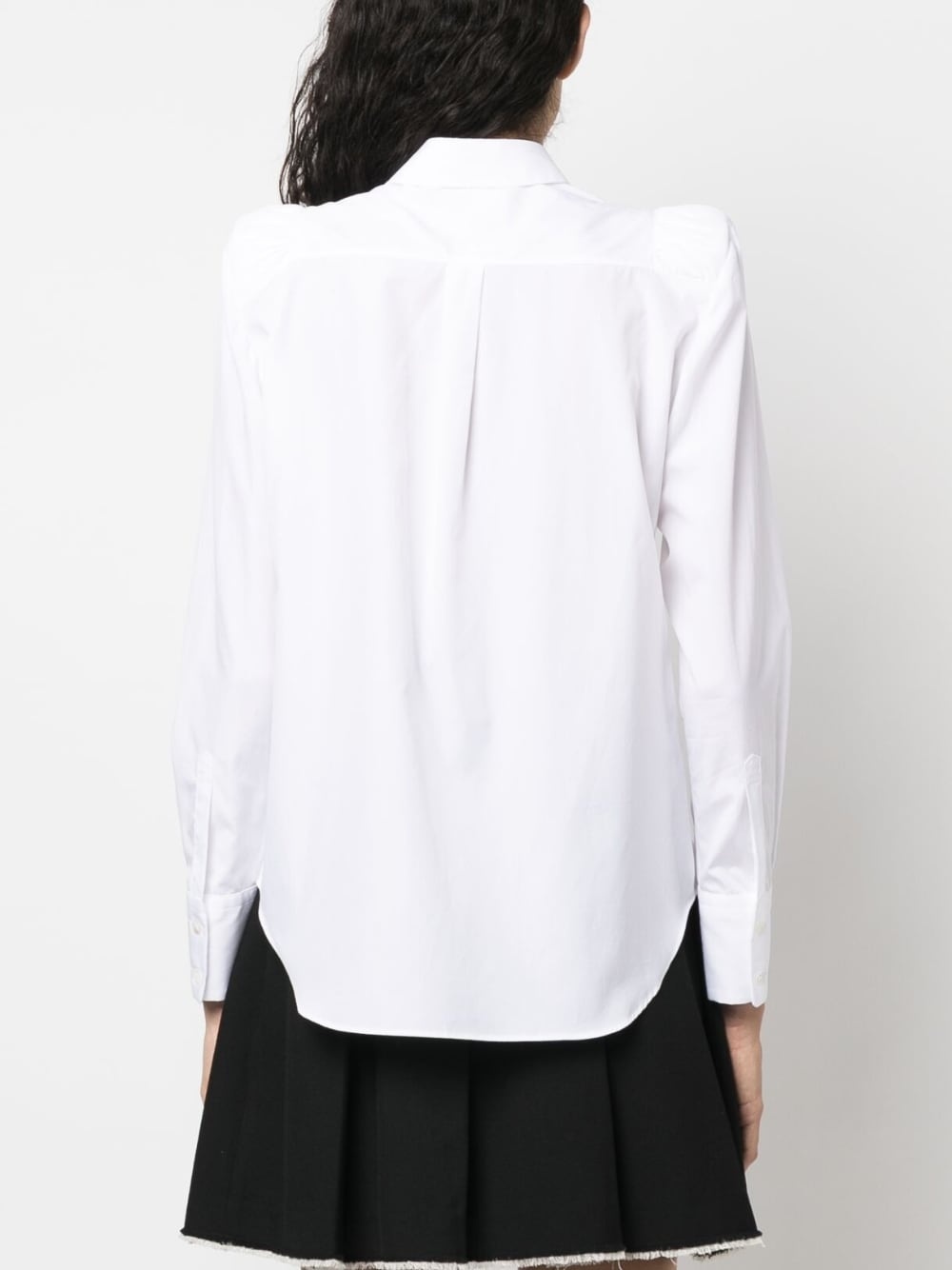 puff-sleeve cotton shirt - 4