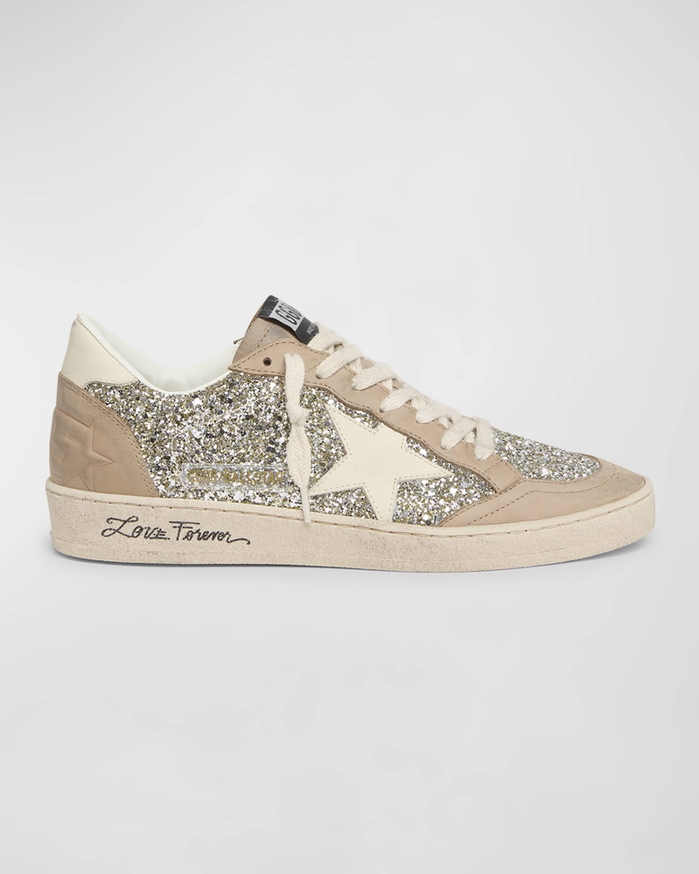 Ballstar Glitter Suede Low-Top Sneakers - 1