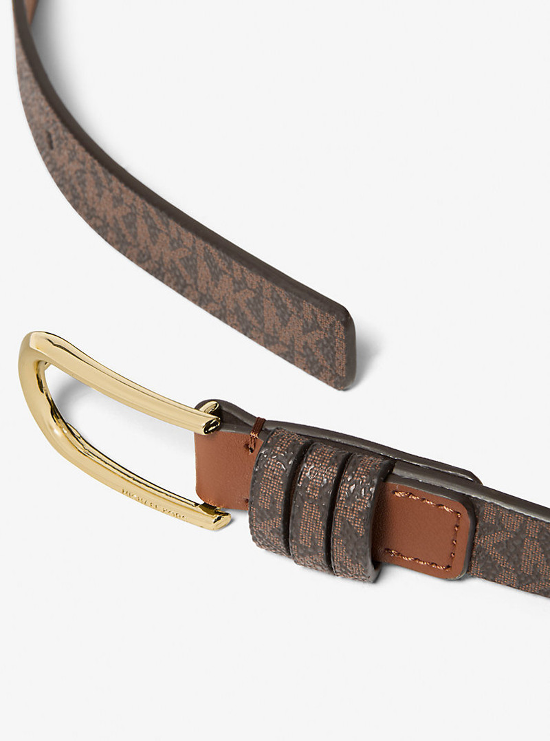 MICHAEL KORS Signature Logo Skinny Belt outlook