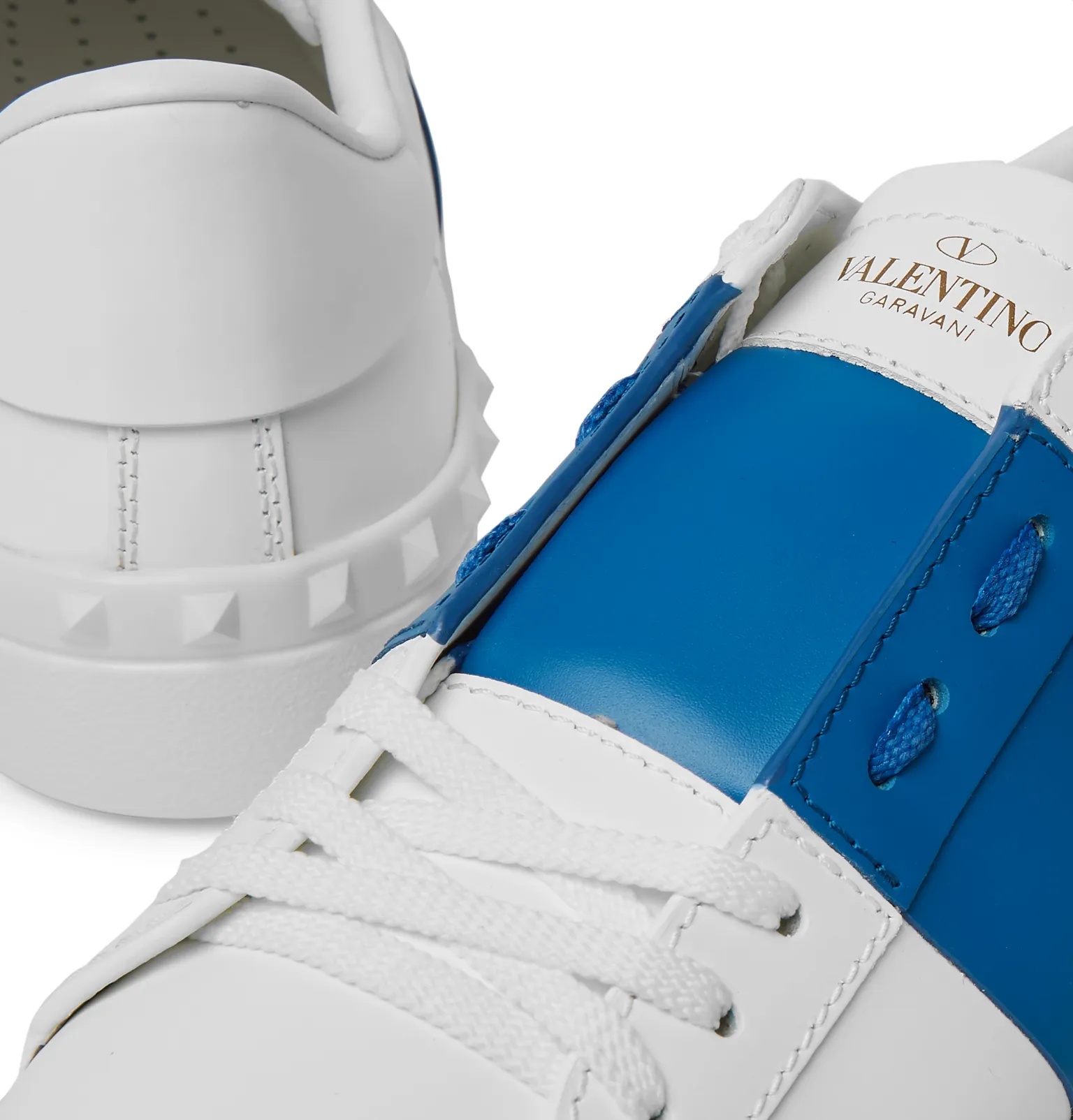 Valentino Valentino Garavani Open Striped Leather Sneakers