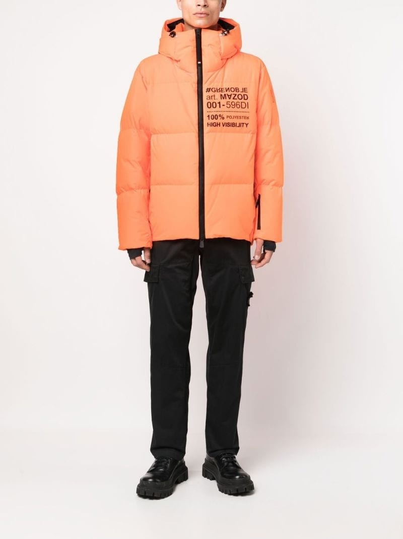 logo-print puffer jacket - 2