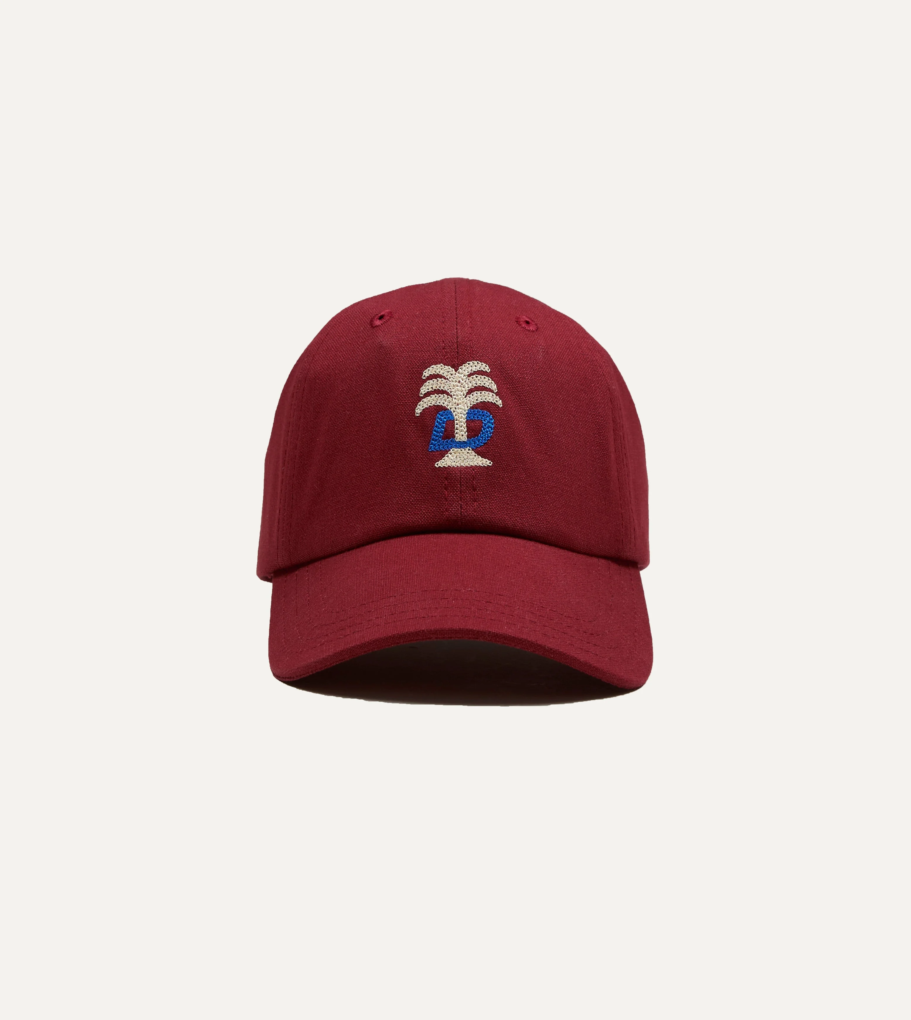 Red 'Cafe Cecil' Cotton Baseball Cap - 1
