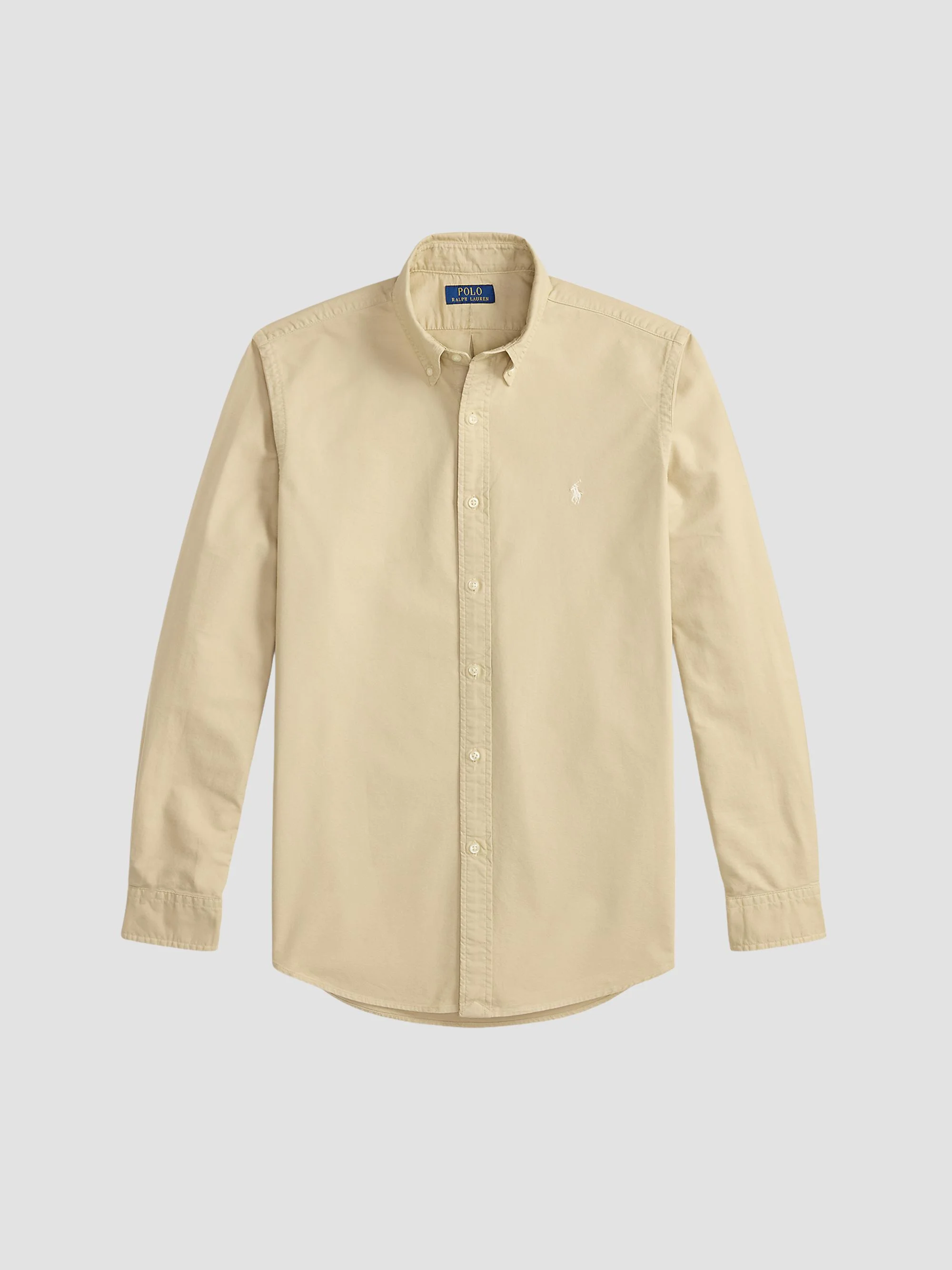 Men's Classic Fit Garment-Dyed Oxford Shirt - Dune Tan - 1