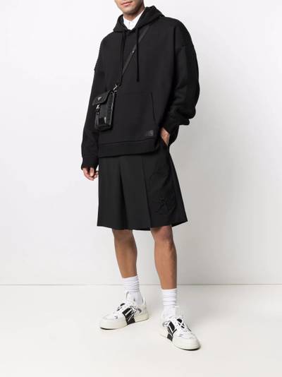 Valentino panelled knitted hoodie outlook
