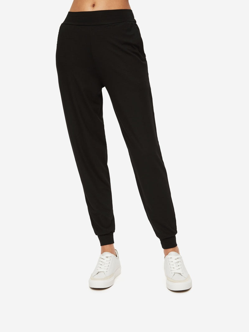 Women's Track Pants Basel Micro Modal Stretch Black 5