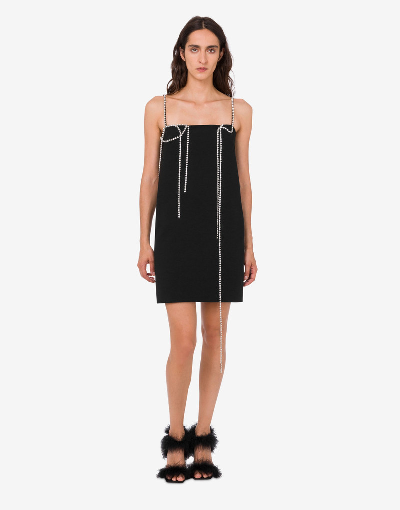 EMBELLISHED STRETCH CREPE DRESS 1