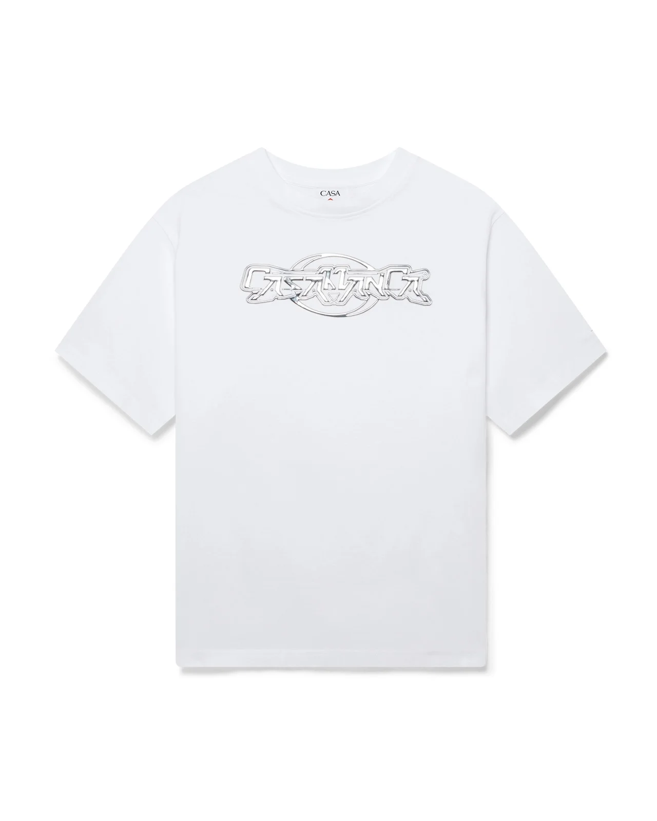 Casablanca Chrome Oversized Short Sleeve T-Shirt | Casablanca Paris - 1