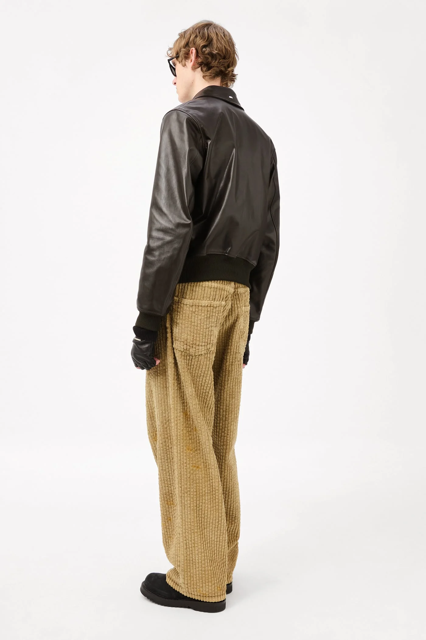 Our Legacy Pharos Bomber Umber Brown Fluid Calfskin - M4259PU 