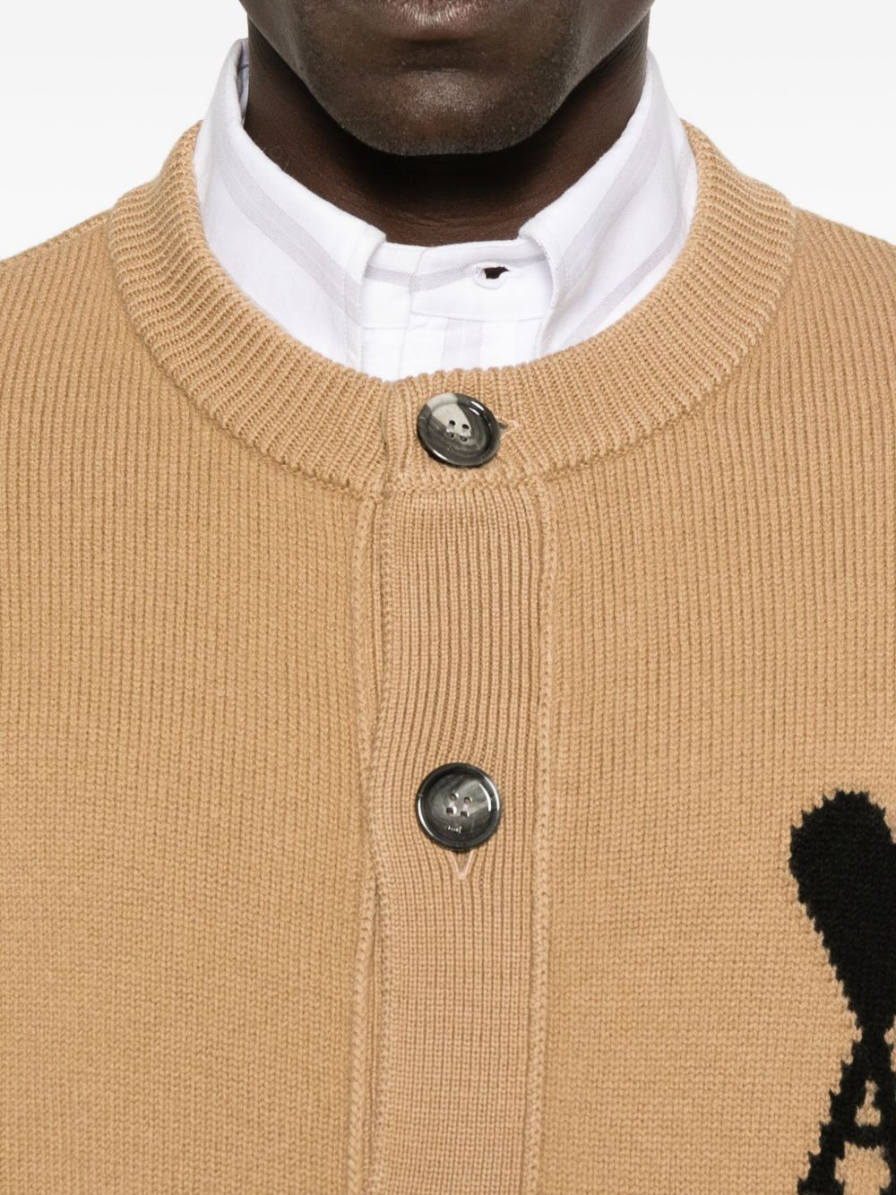 heart-logo buttoned cardigan - 5