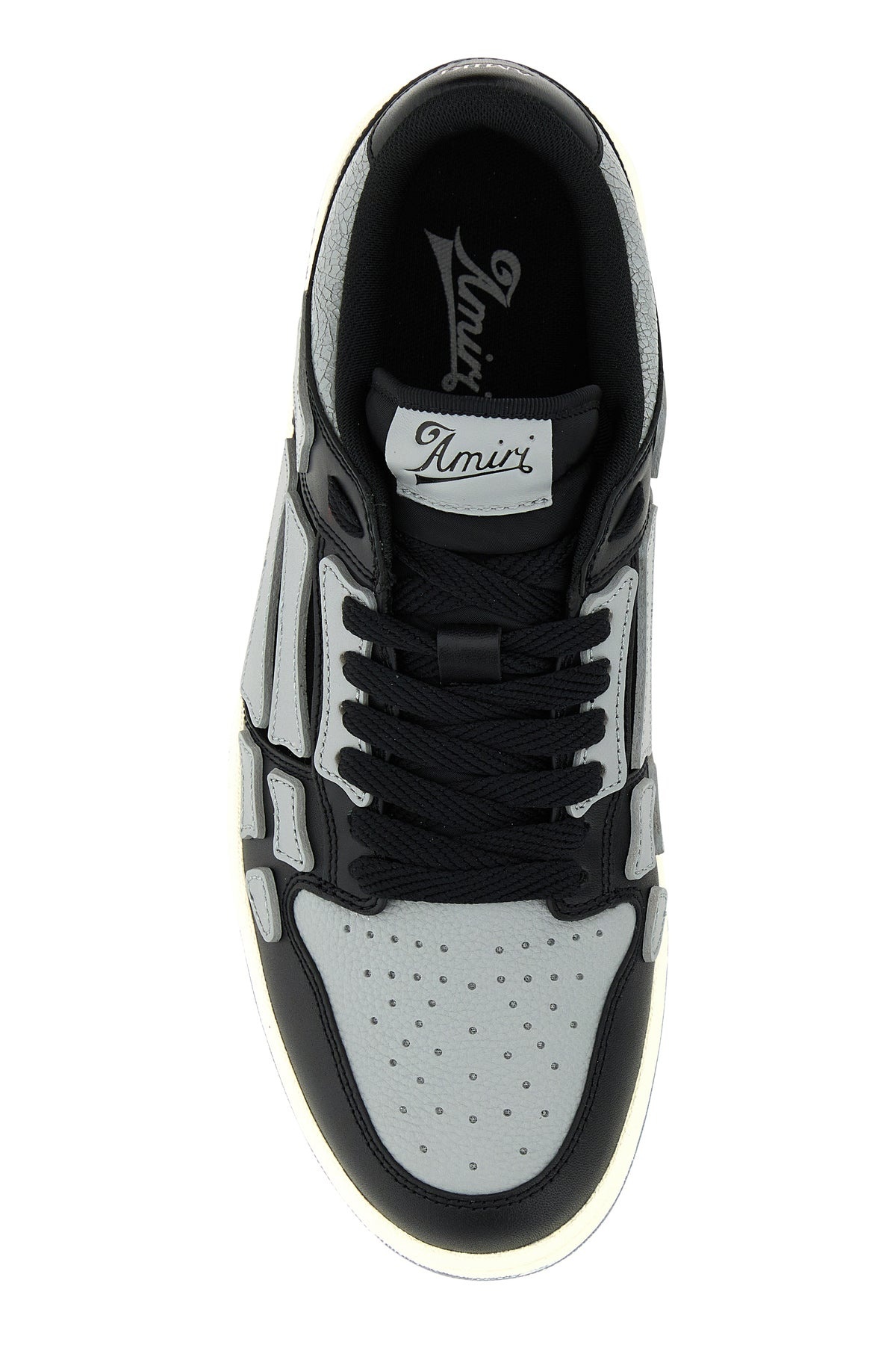 Two-tone leather Skel sneakers - 4