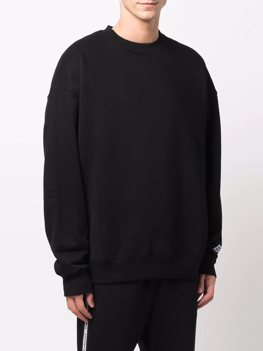 logo-patch cotton sweatshirt - 3