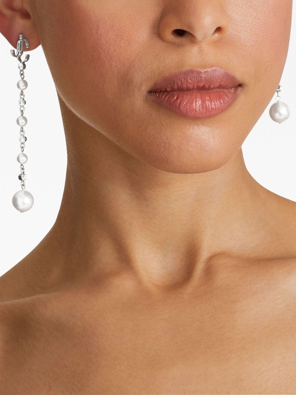 pearl-detail drop earrings - 2
