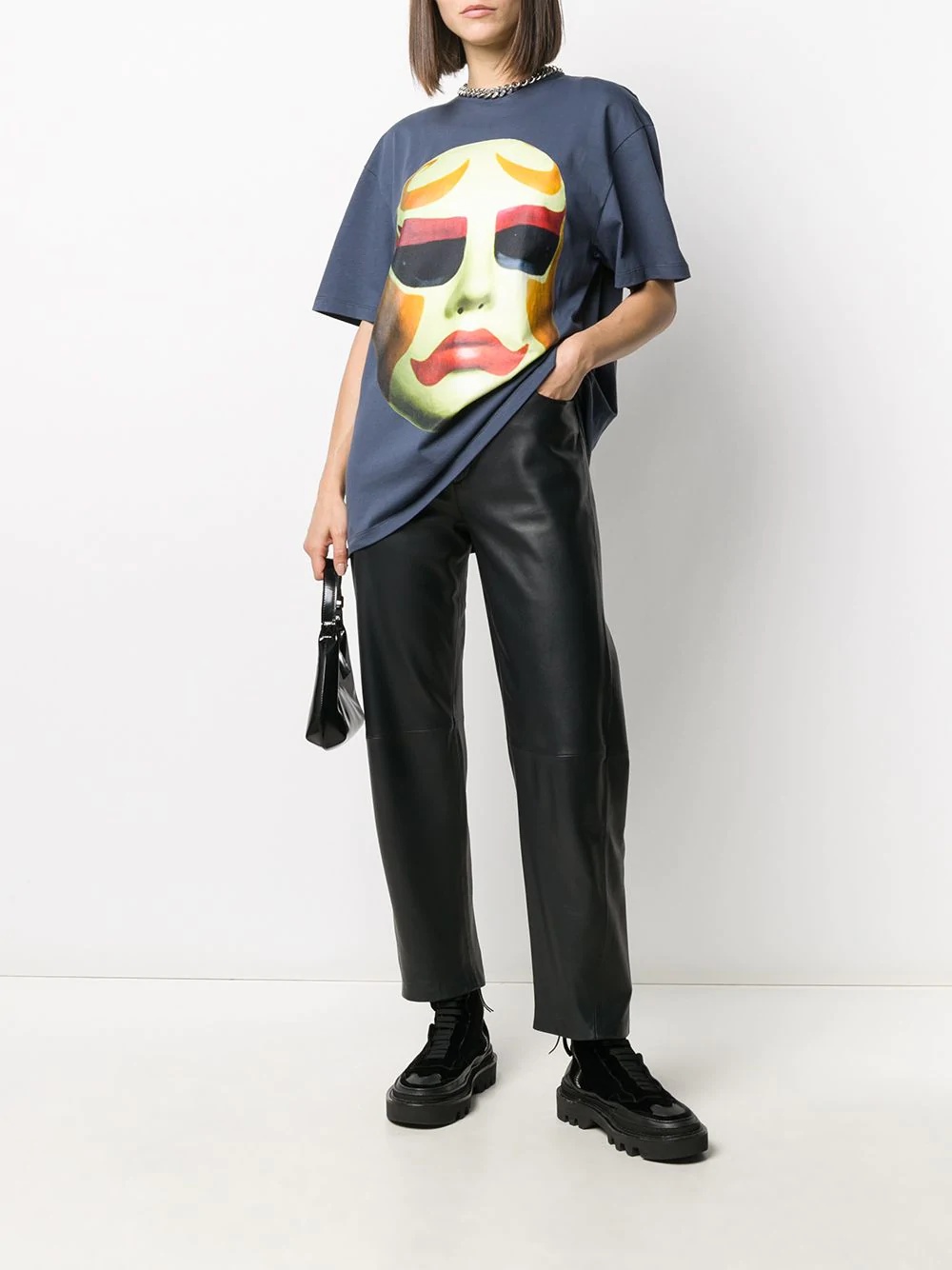 mask-print T-shirt - 3