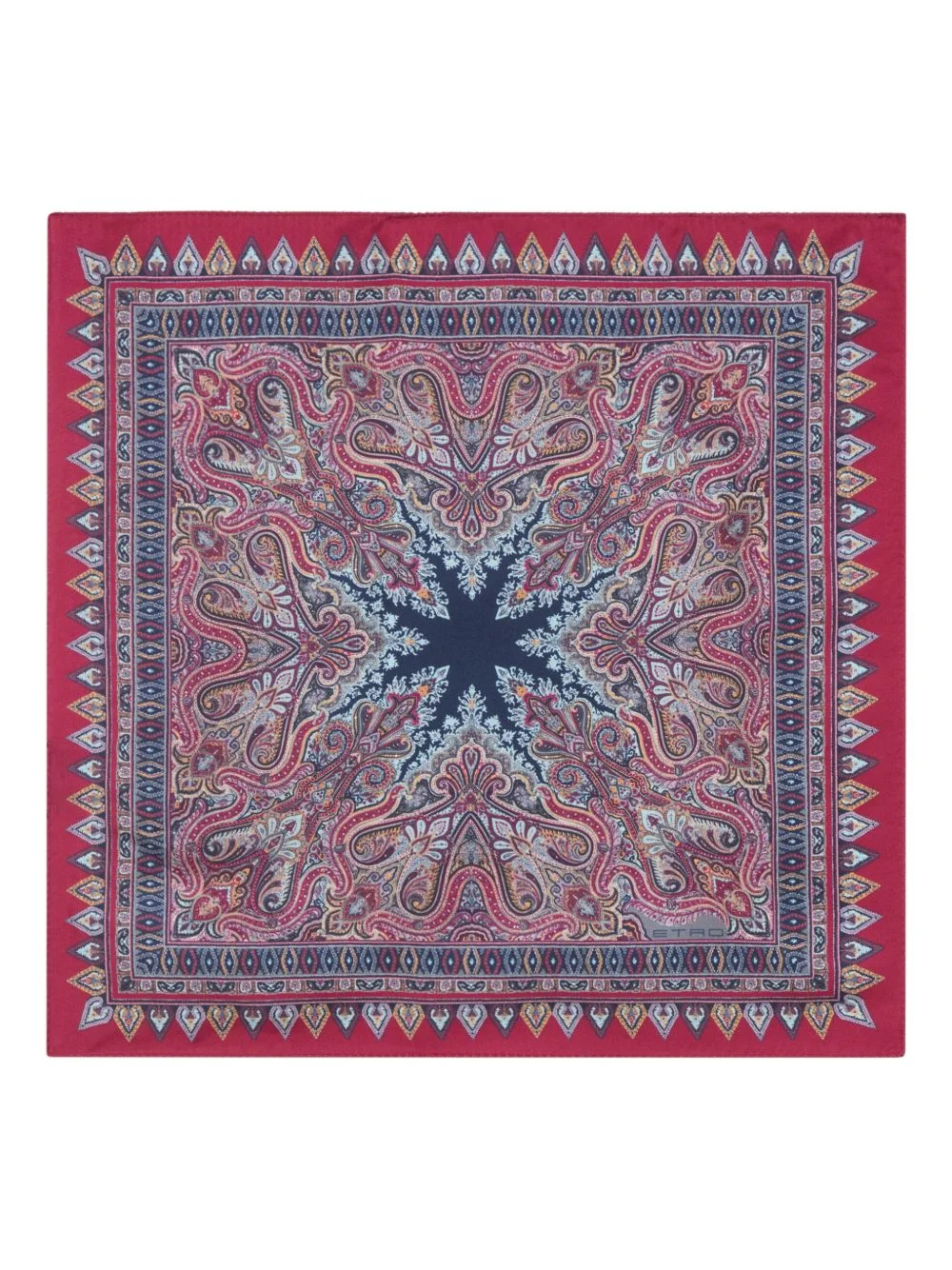 floral paisley silk pocket square - 1