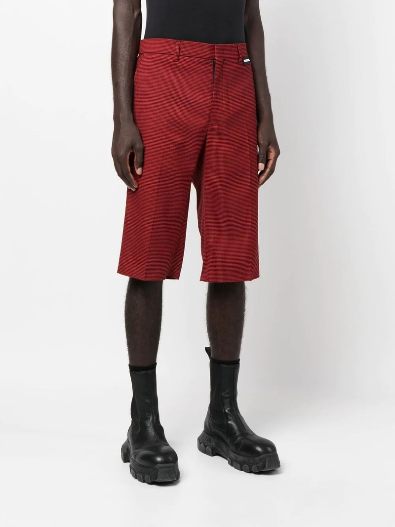 VETEMENTS houndstooth tailored shorts outlook