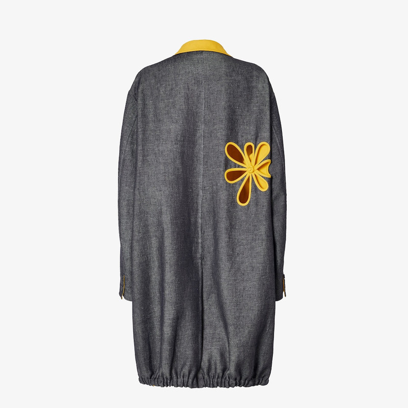 Overcoat Blue and yellow double denim overcoat 2