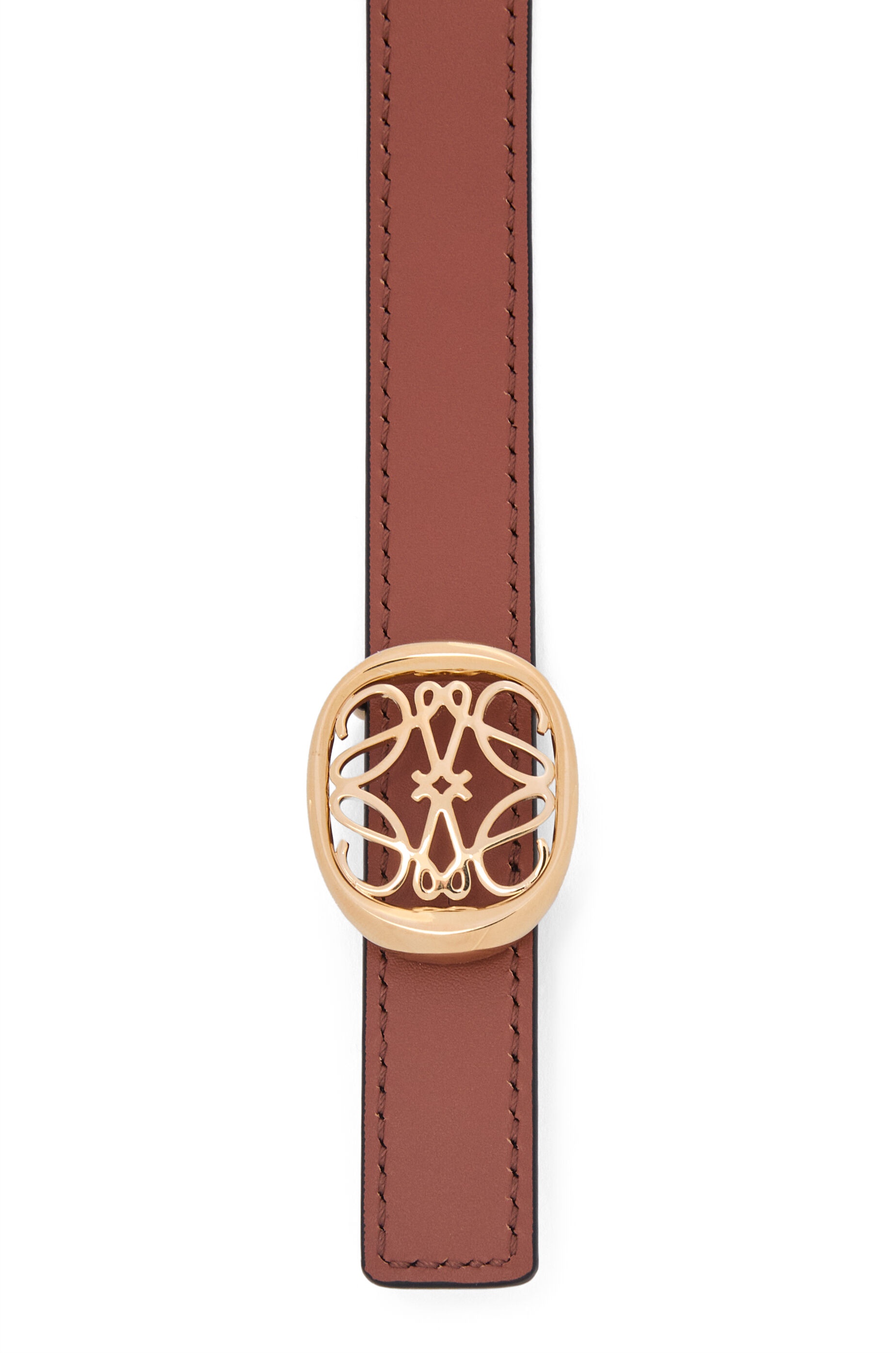 Reversible Anagram Ellipse belt in smooth calfskin - 3